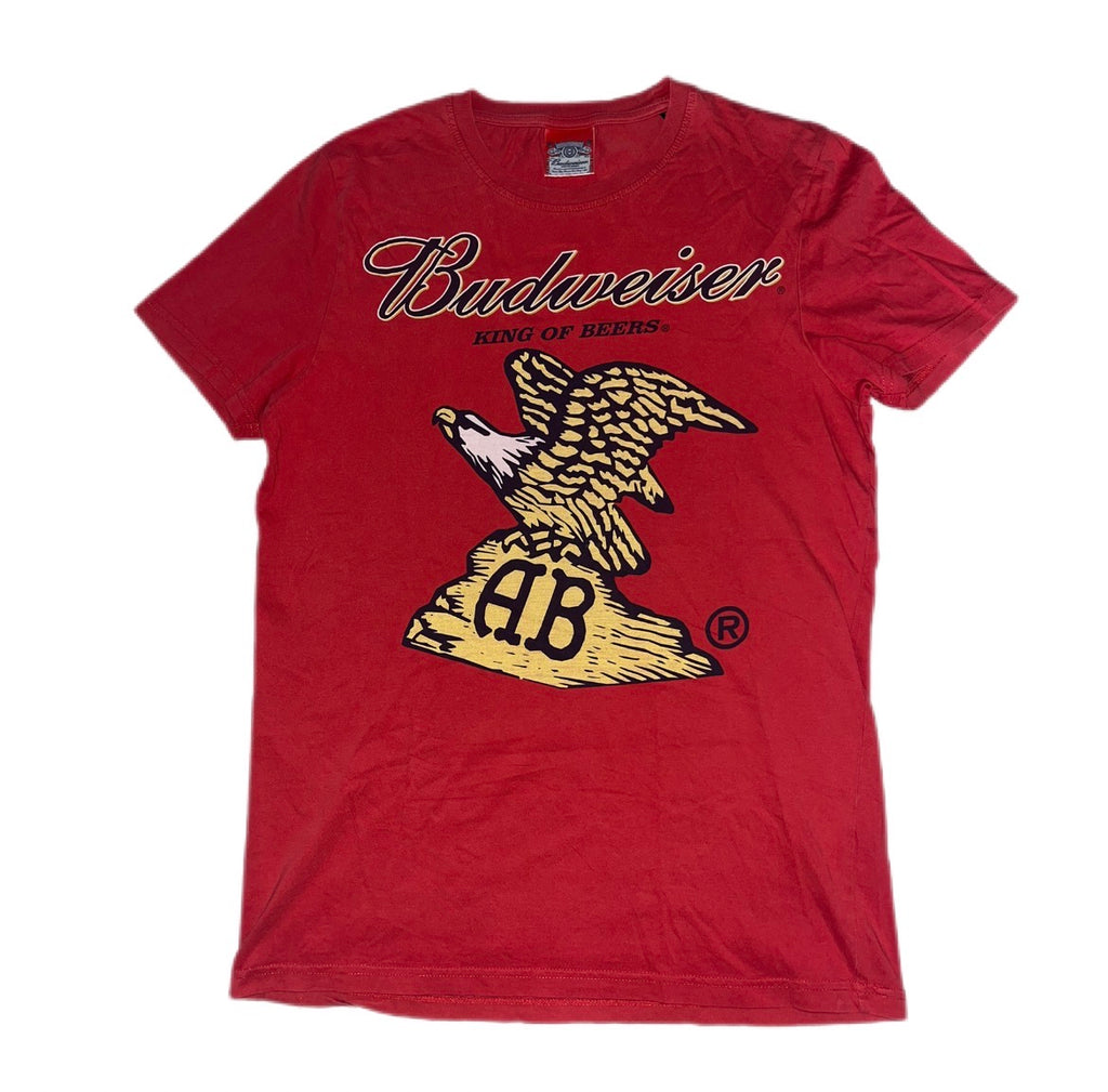 T-shirt Budweiser Big Print King Of Beers Vintage Oldschool Rock and Roll style