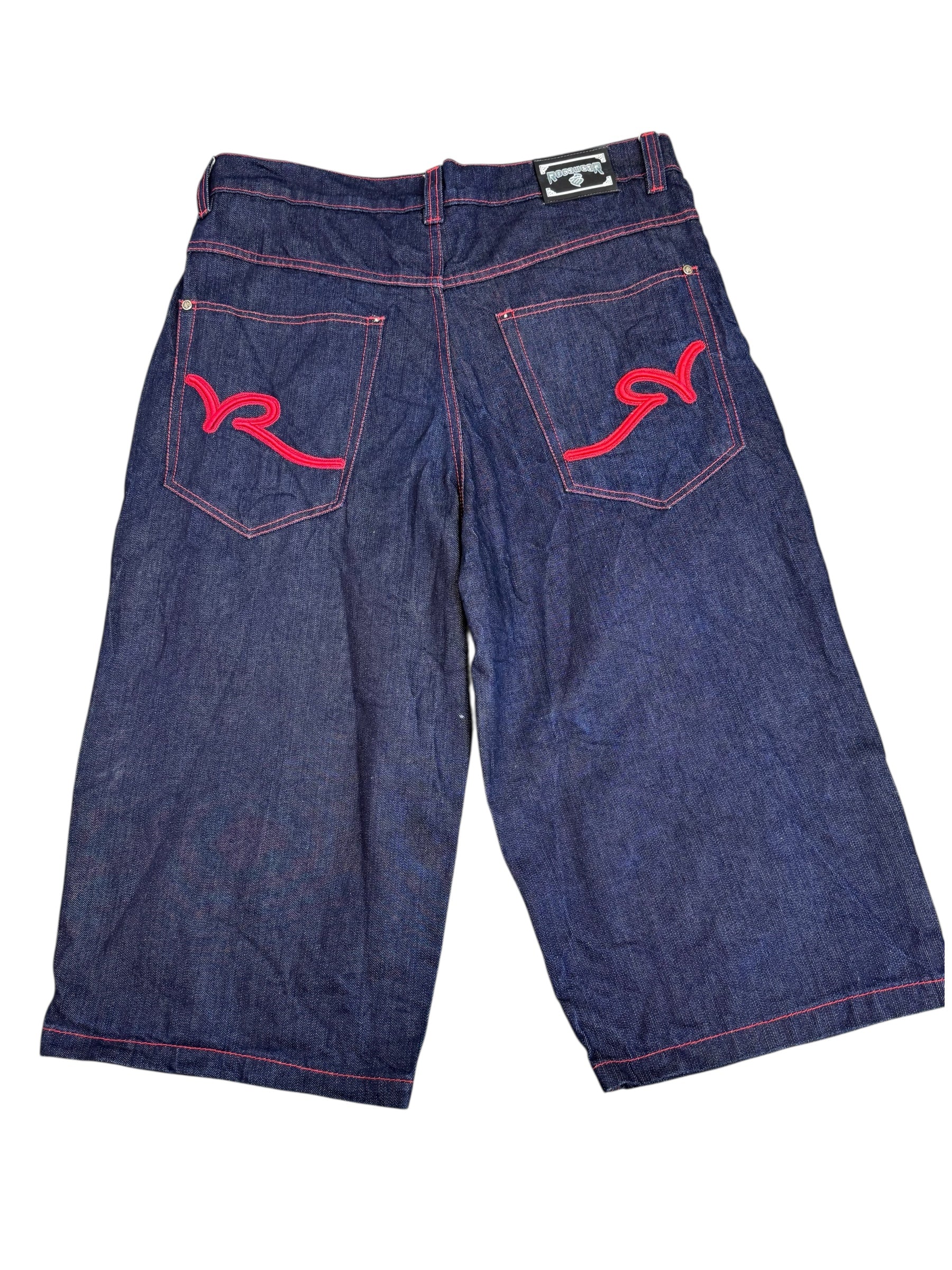 Rocawear vintage y2k baggy jorts szerokie spodenki jeansowe denim