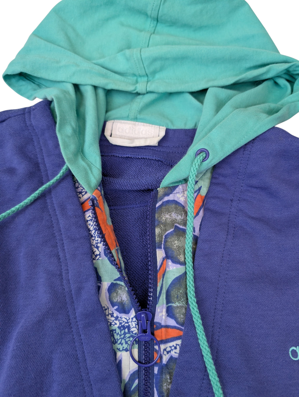 80s Adidas Bluza Kurtka Bomberka w kwiatki Vintage Rare Oldschool