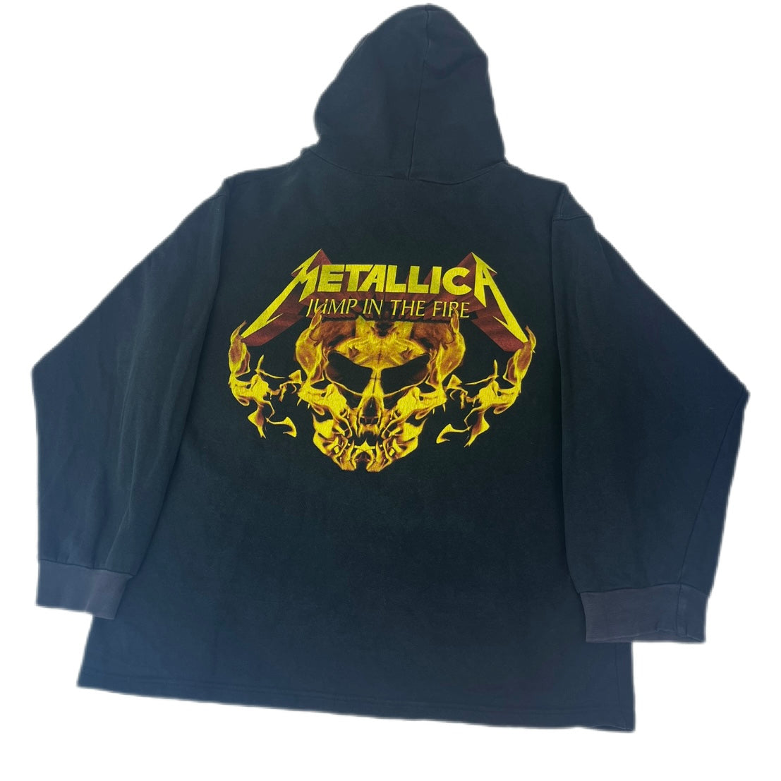 Early 2000s Metallica Jump In The Fire Band Hoodie Bluza z kapturem koncertowa music merch White Crow