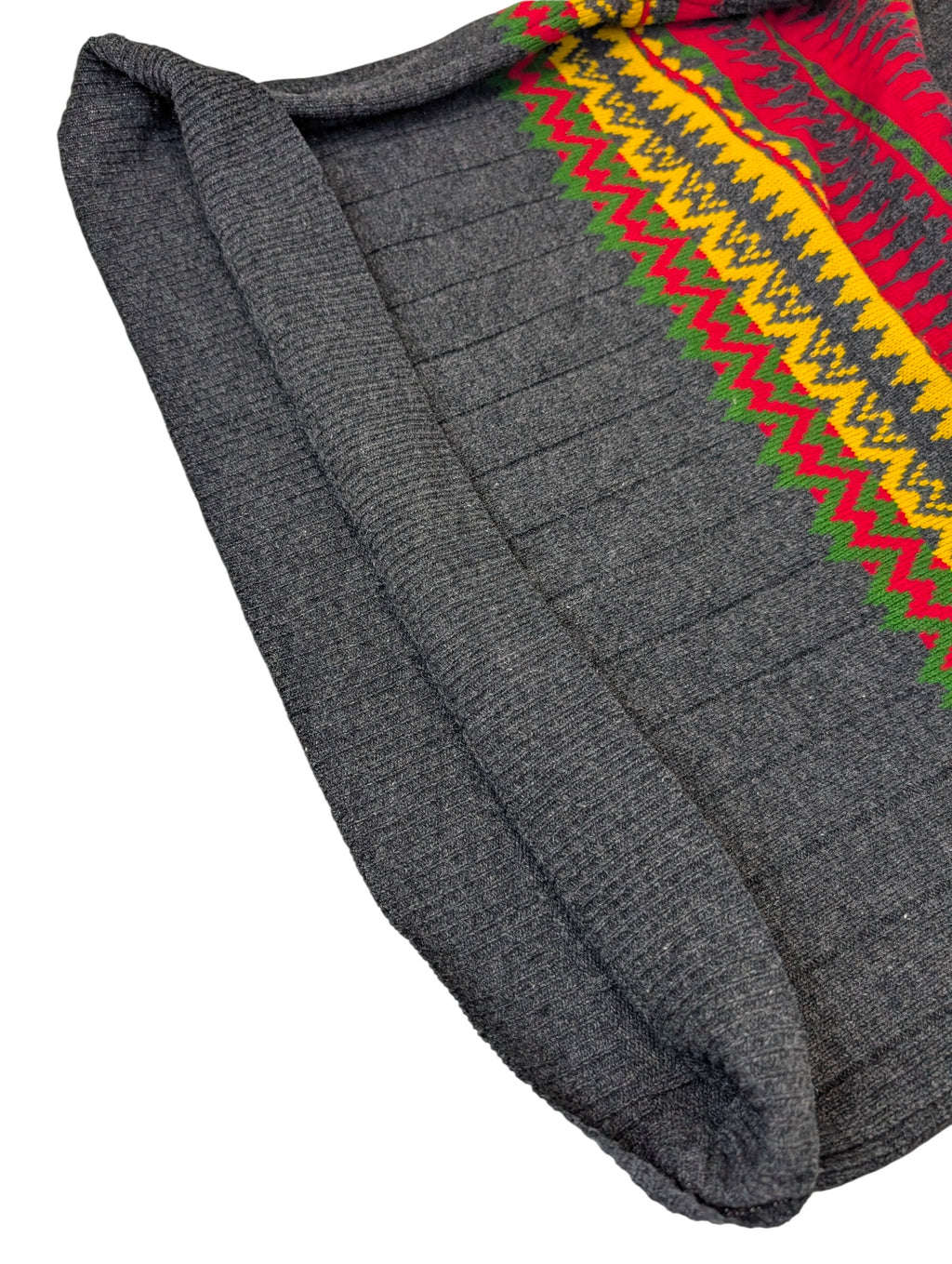 90s wełniany sweter we wzory geometryczne native skandynawski