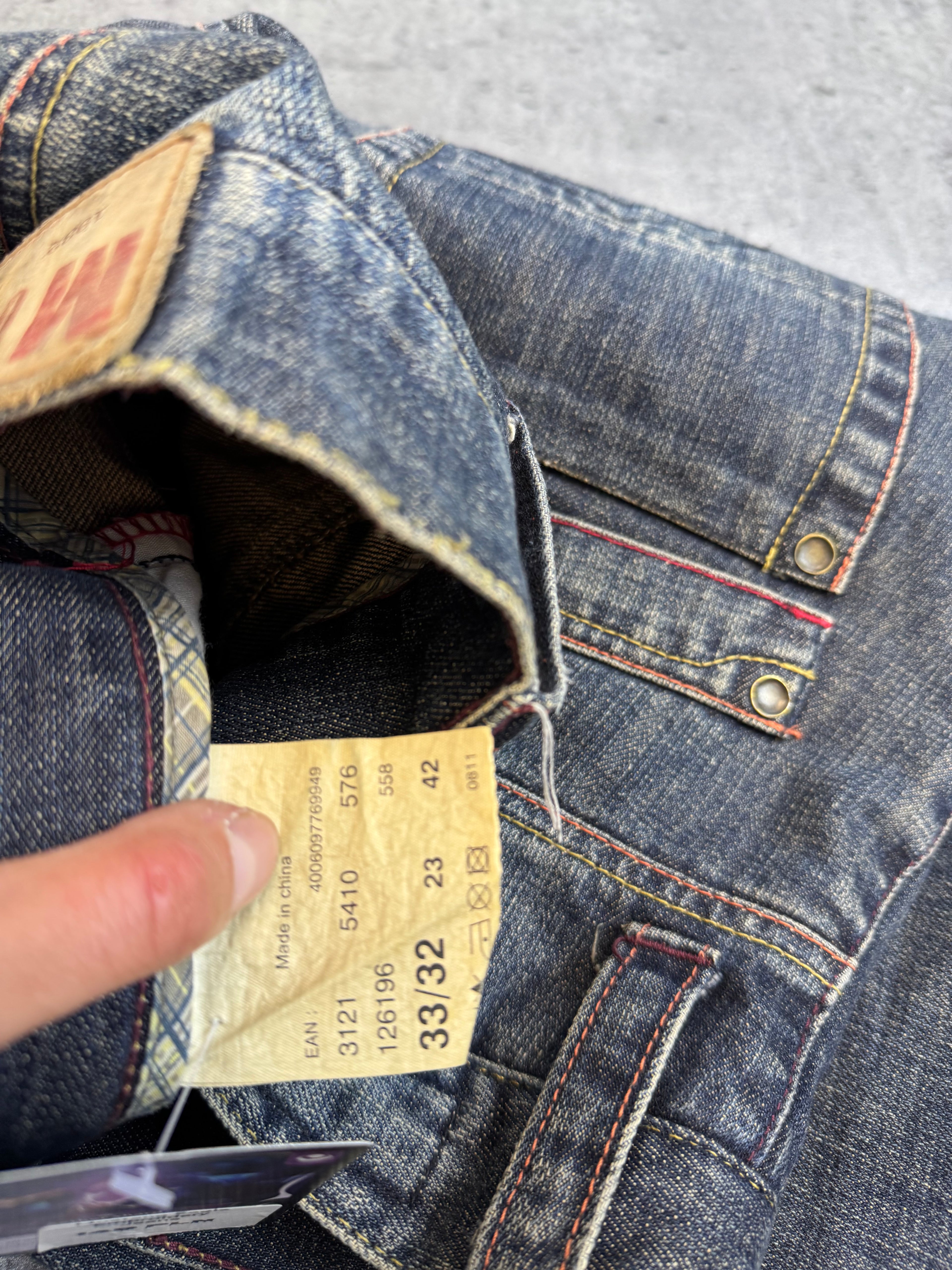 Mustang Archieve Eagle Embroidery Y2K straight fit jeans spodnie jeansowe