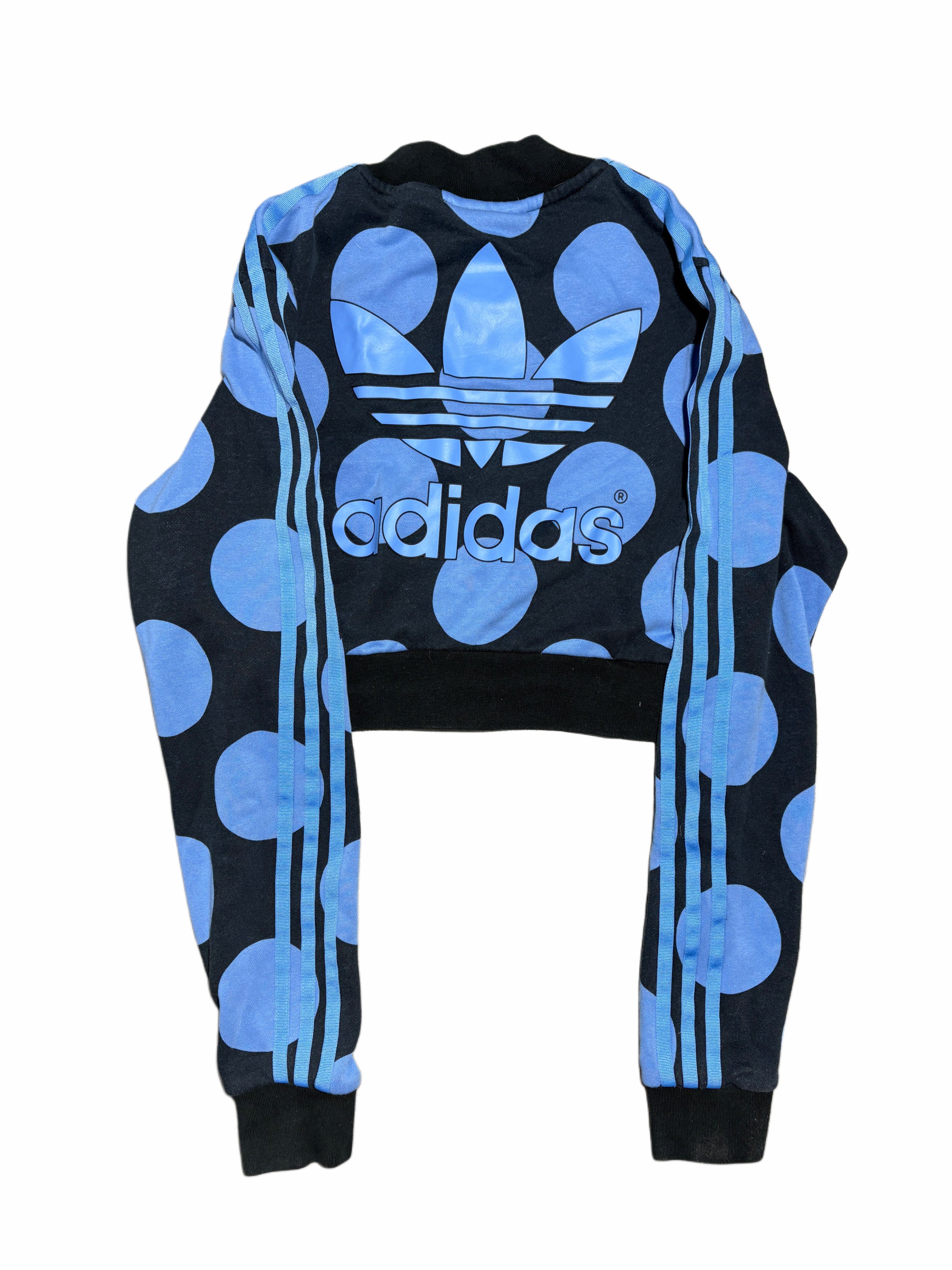 2000s Adidas x Pharrel Williams zip up cropped hoodie bluza w kropki cute rare unikatowa