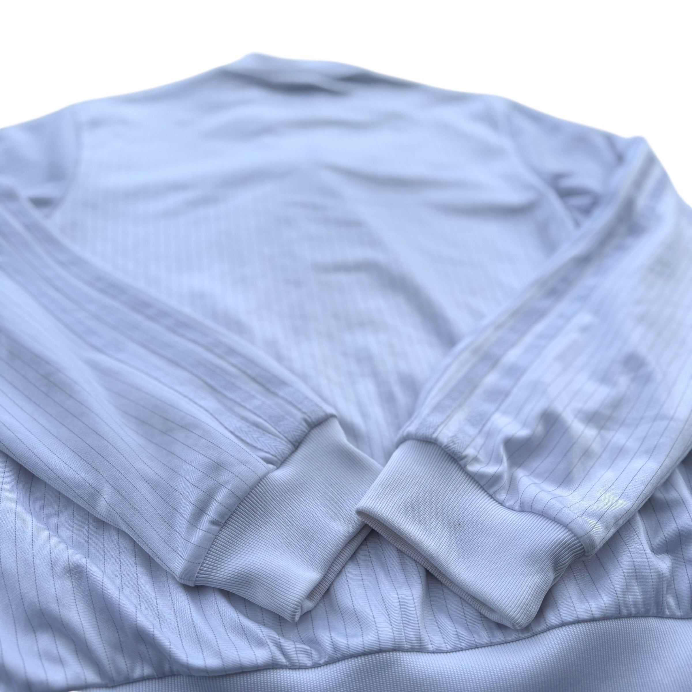 Adidas 2008 White Stripped Tracksuit Jacket bluza dresowa vintage y2k rozpinana