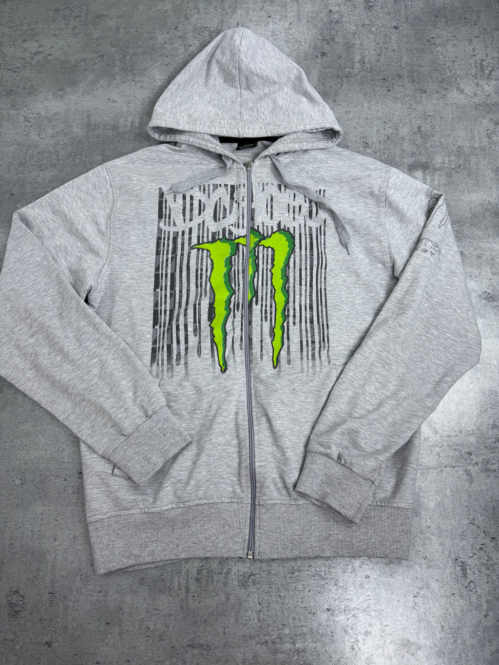 Monster Energy Block Racing bluza z kapturem y2k vintage rozpinana