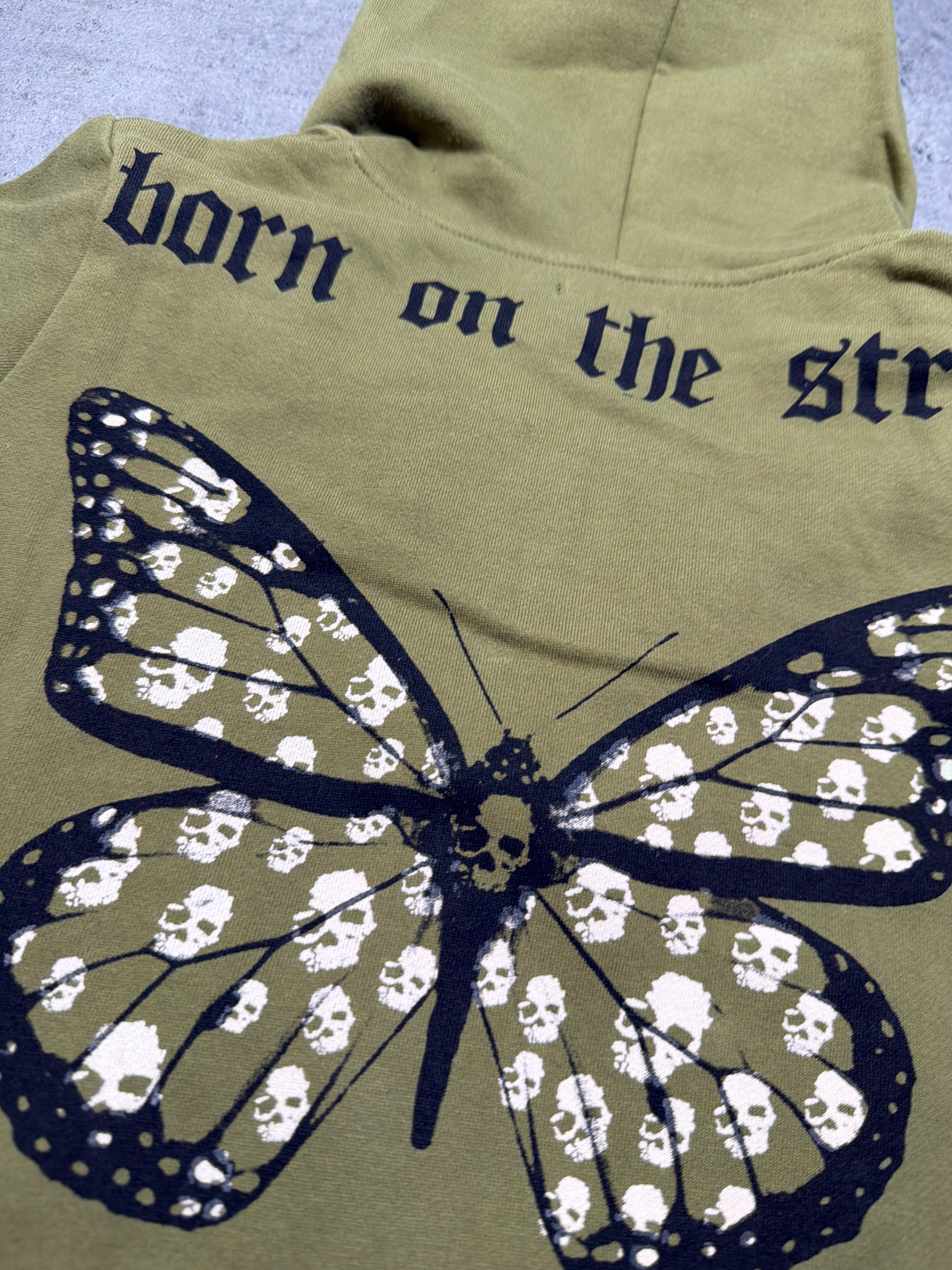 2000s Smet by Christian Audigier zip up skull hoodie swag new