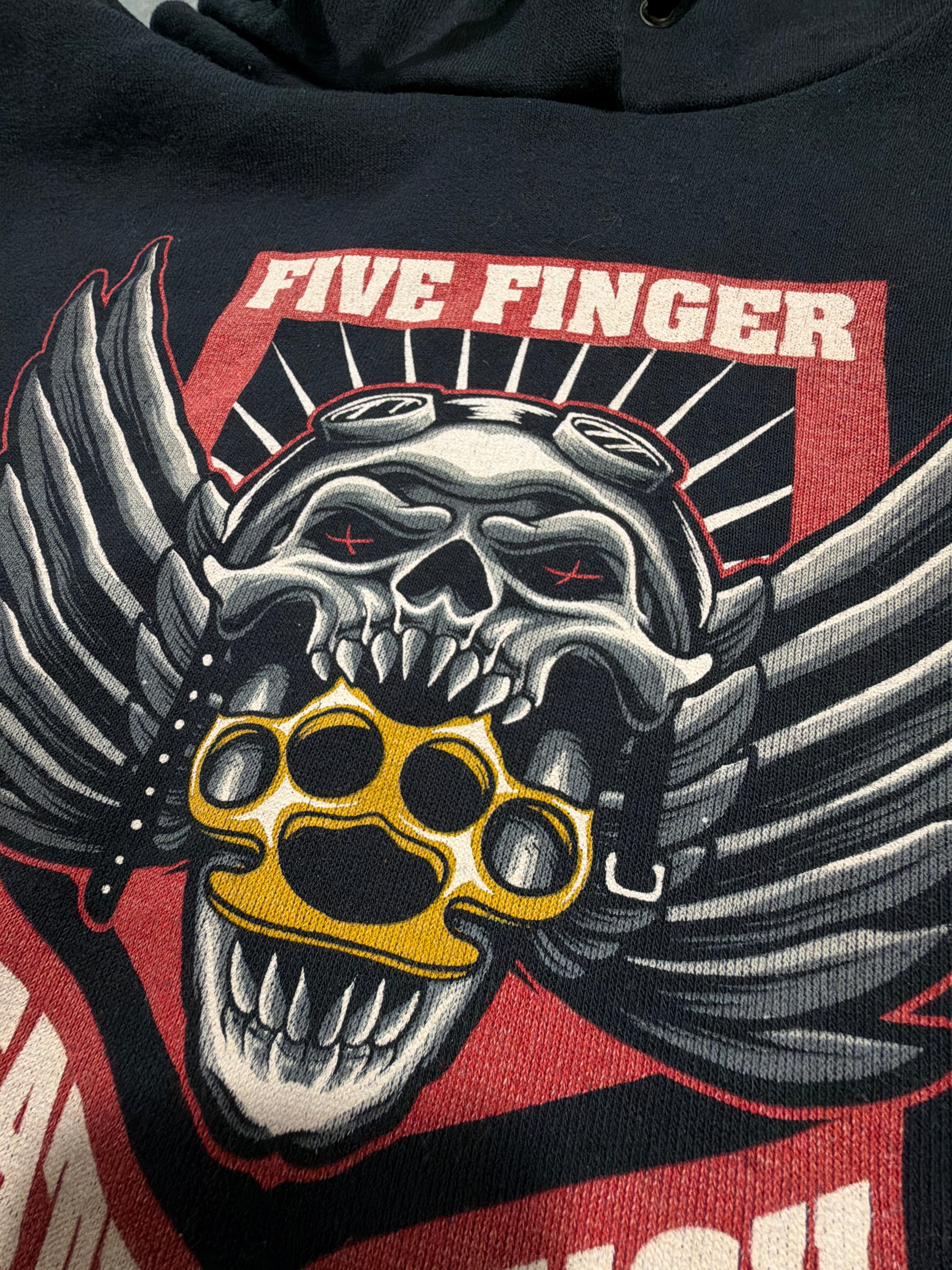 Five Finger Death punch hoodie boxy bluza z kapturem skull rock metal goth band merch
