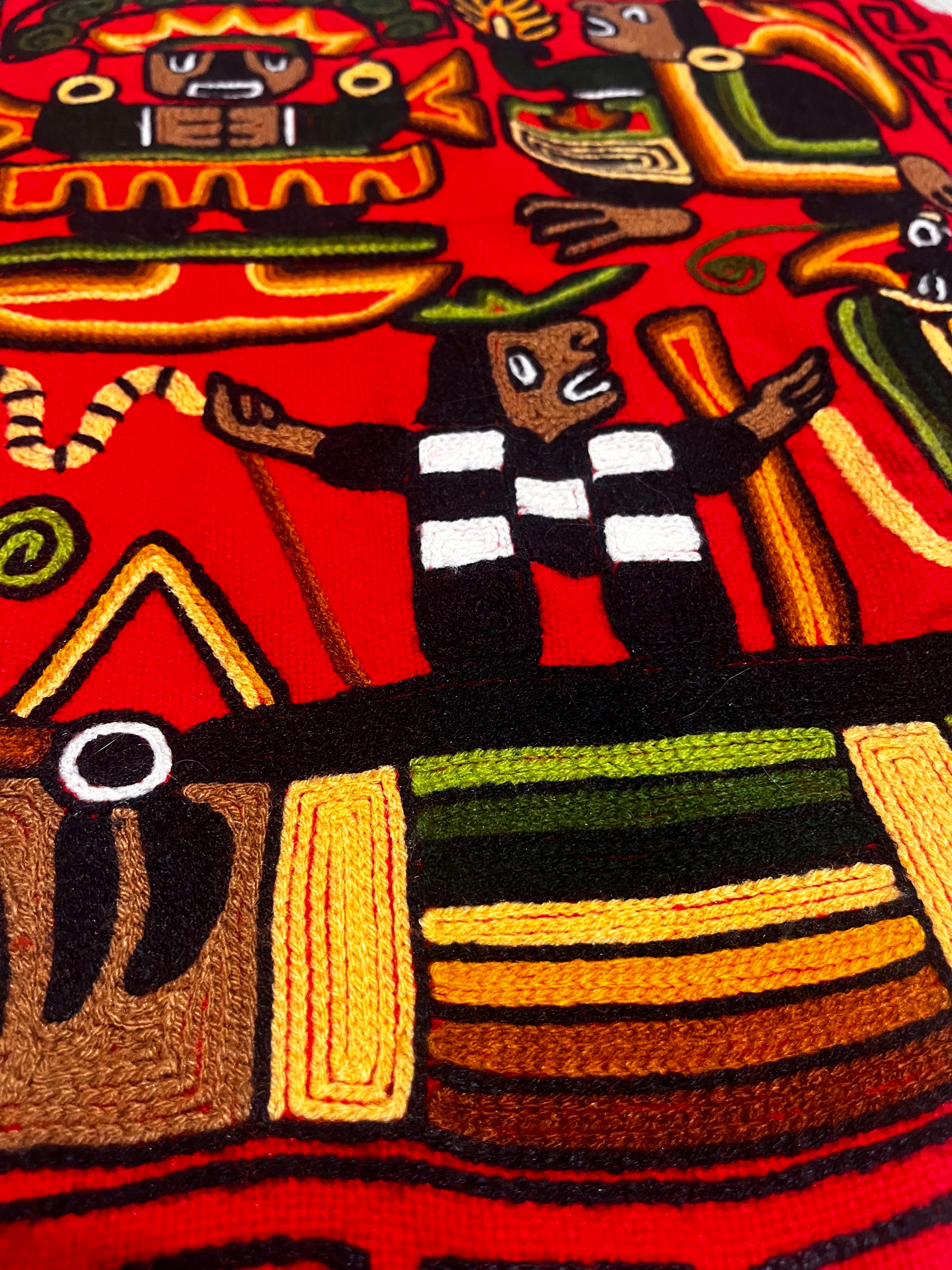 Andyjski handmade wełniany kilim/tekstylium z Peru