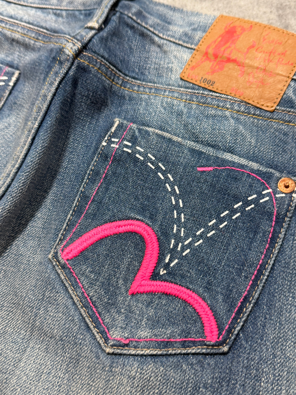 2000s Evisu flare flared jeans washed japan swag rare