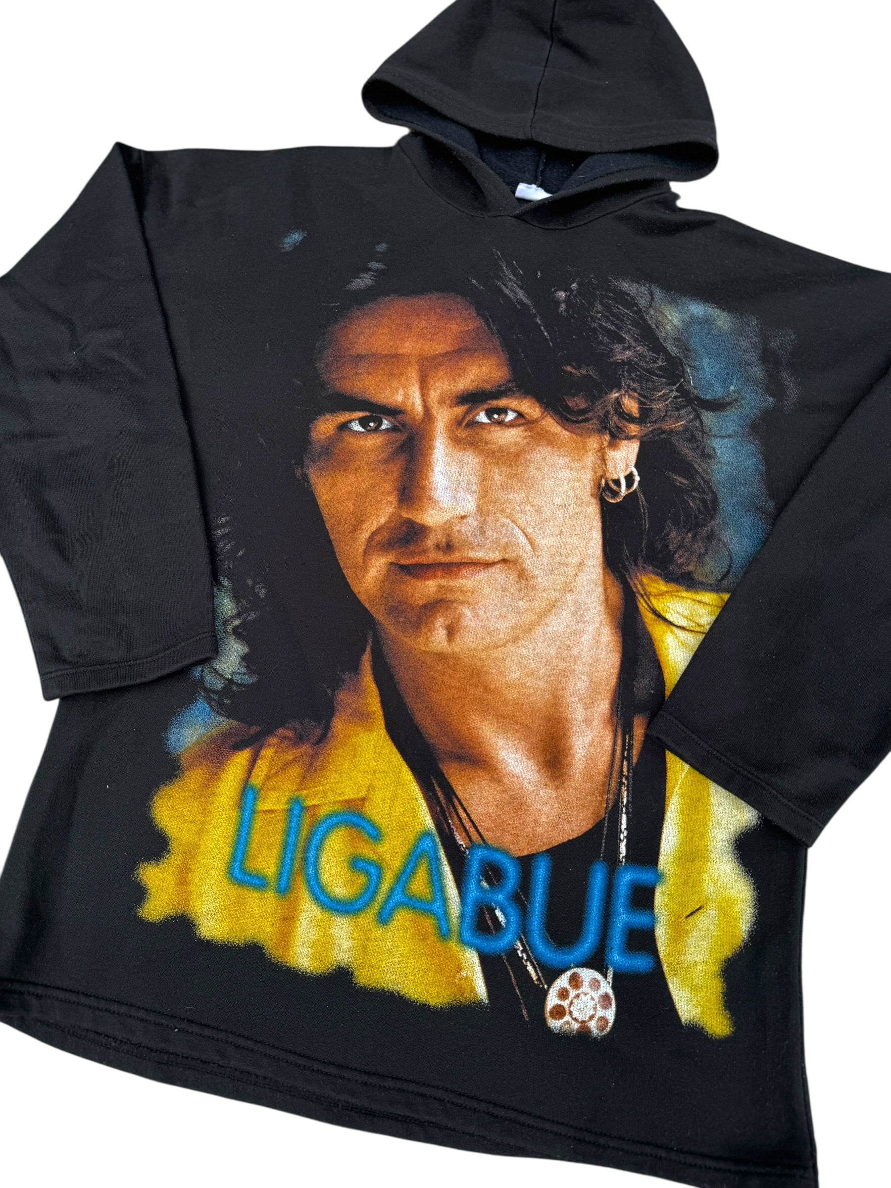 Ligabue 90s Double Sided Graphic Vintage Merch Oversized Band Music Italian Hoodie Bluza Zespołowa
