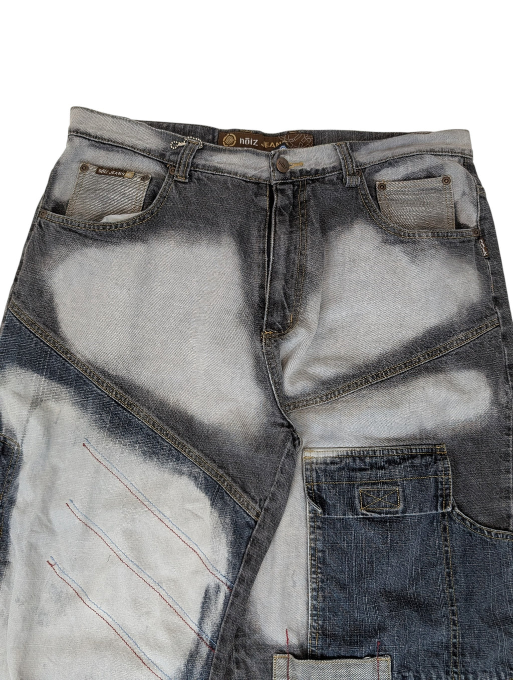 Vintage Spodnie Baggy Szerokie Faded Noiz Jeans Jeansy hip-hop rap y2k