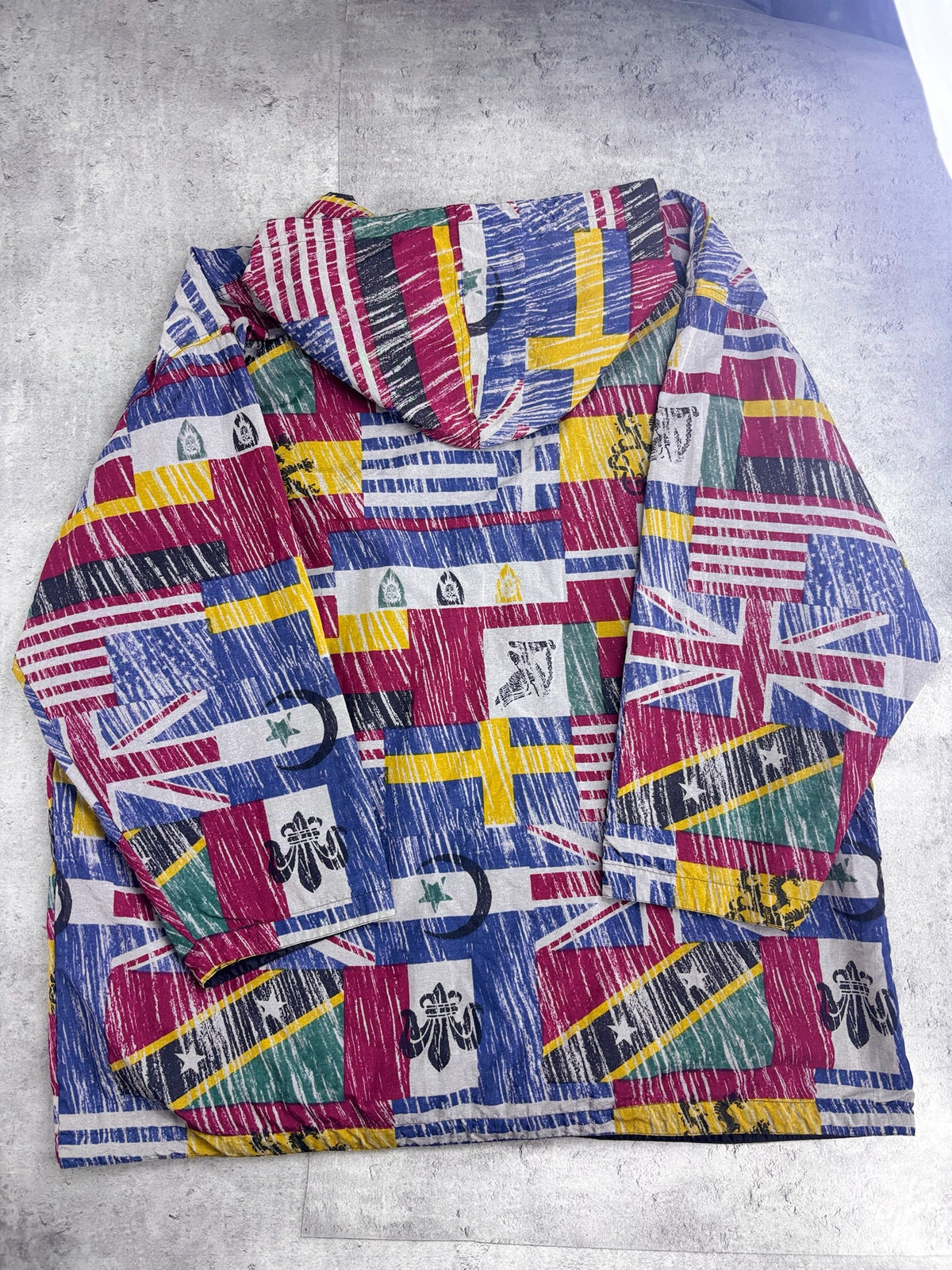 RARE Adidas 1994 World Cup Reversible Flag Graphic 90s Vintage Jacket Windbreaker Soccer