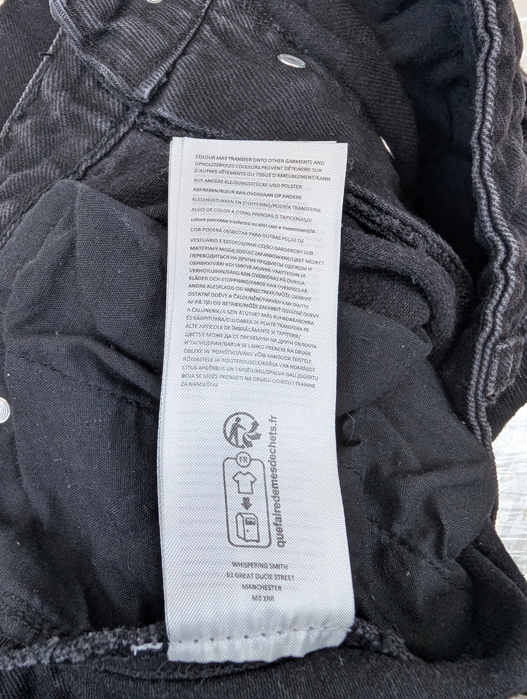 Legacy studios baggy czarne jeansy spodnie jeansowe dłoń retro skater pants