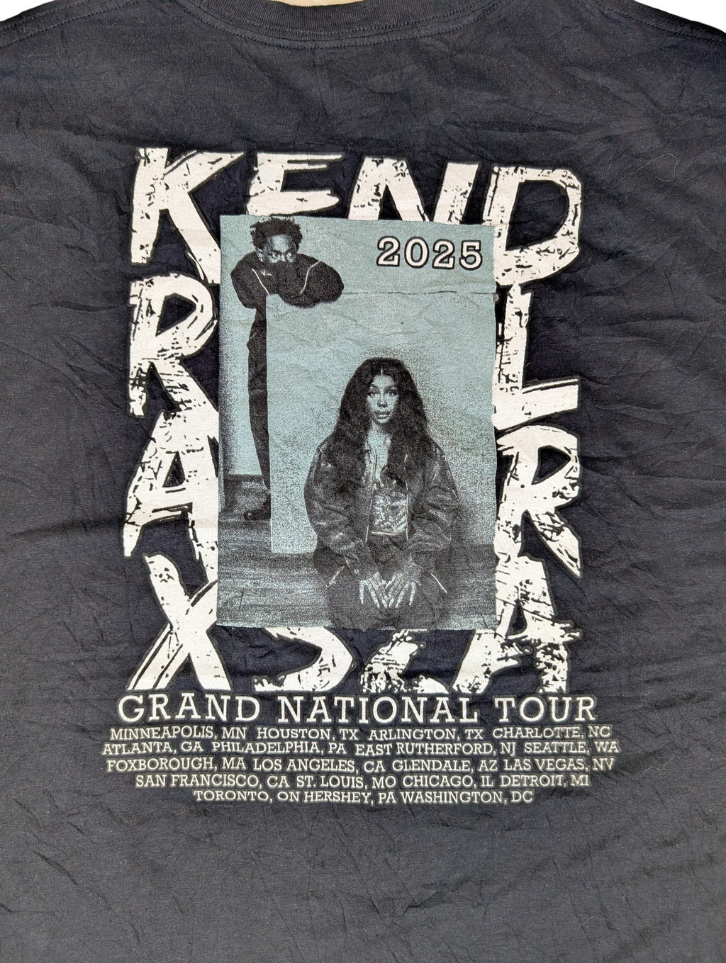 Kendrick Lamar x Sza Not Like Us Koszulka Koncertowa Official Merch z nadrukiem rap hip hop muzyka