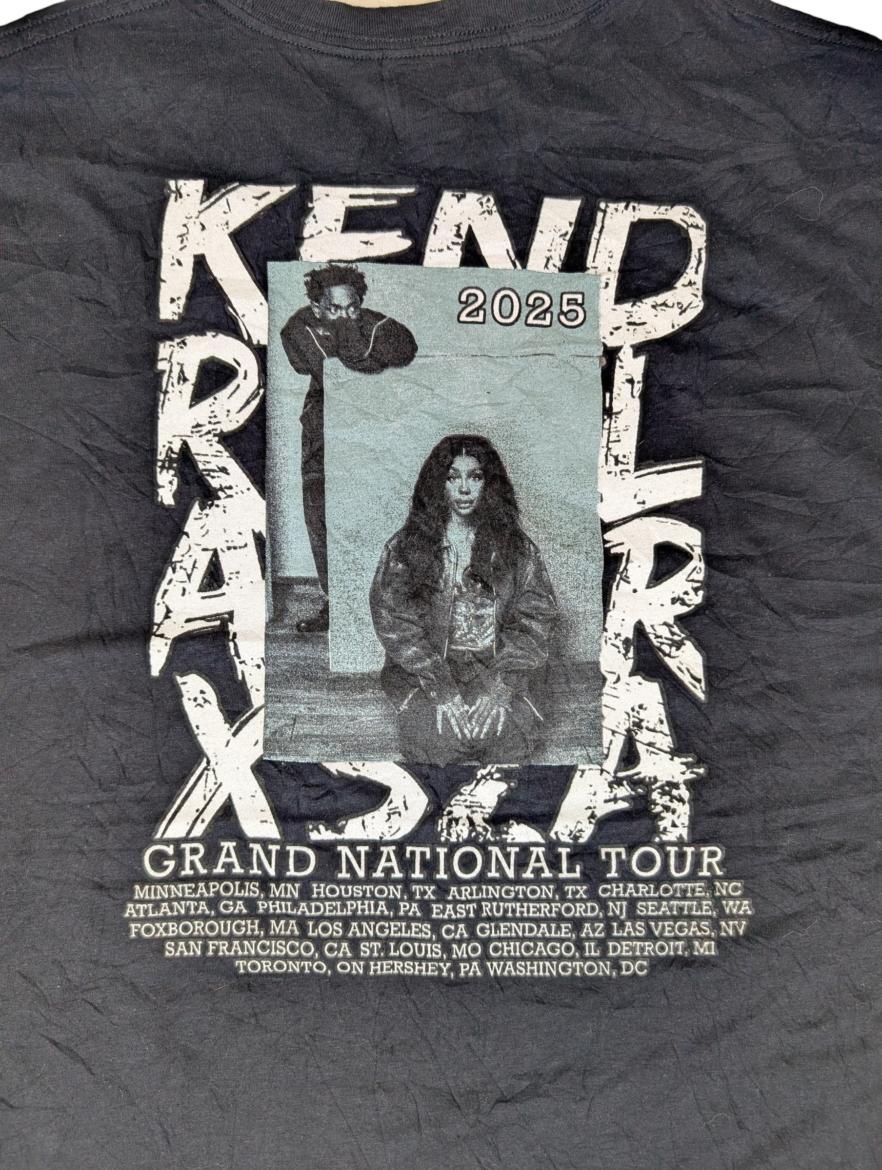 Kendrick Lamar x Sza Not Like Us Koszulka Koncertowa Official Merch z nadrukiem rap hip hop muzyka