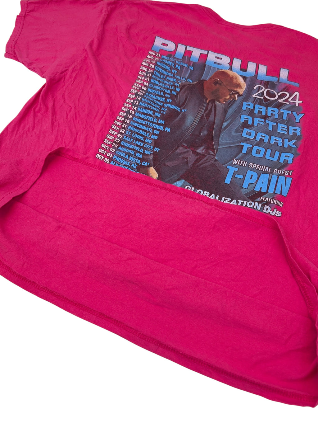 Pitbull T Pain Vintage Koszulka muzyczna merch koncertowa koncert amerykańska tour