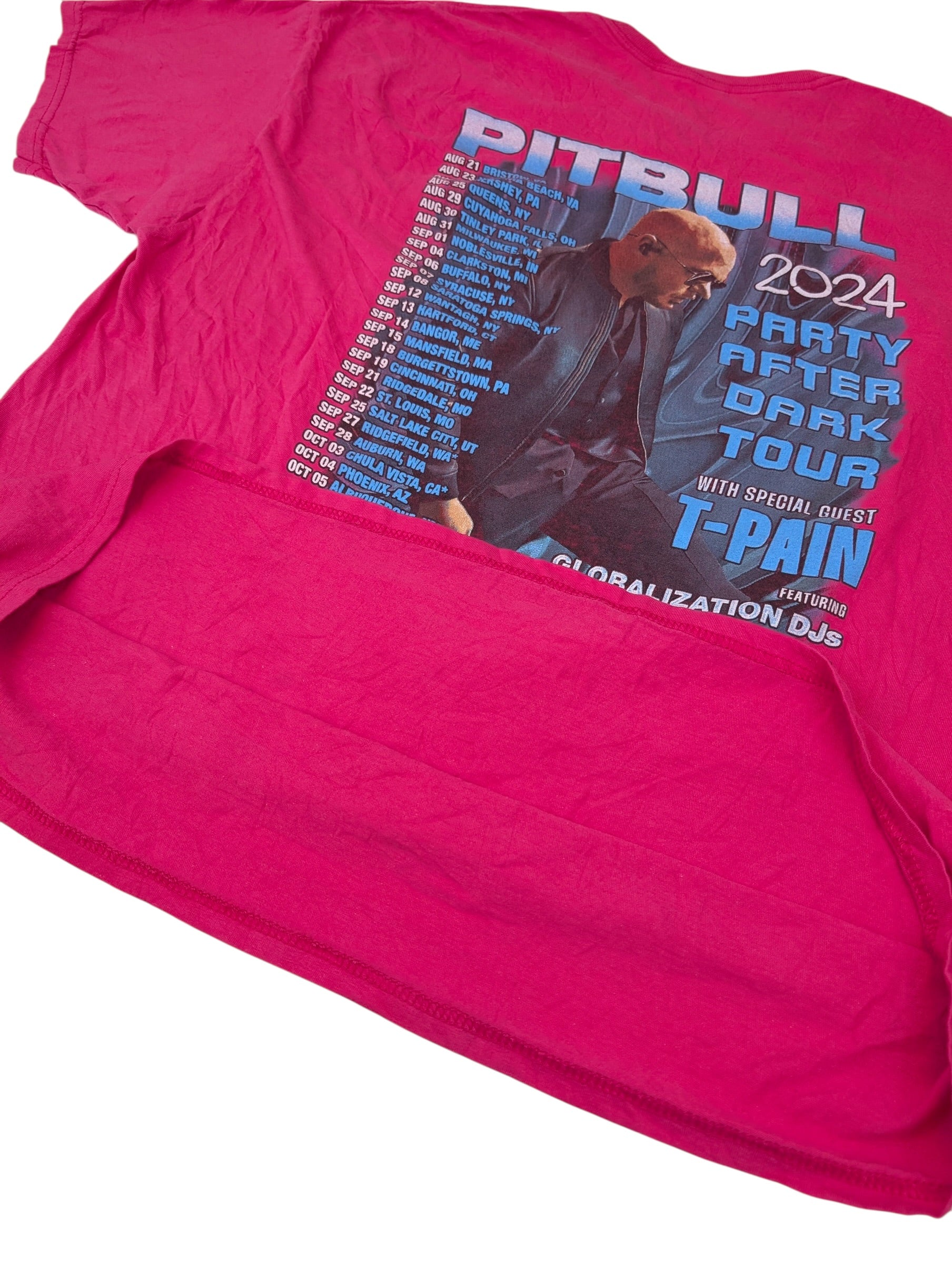 Pitbull T Pain Vintage Koszulka muzyczna merch koncertowa koncert amerykańska tour