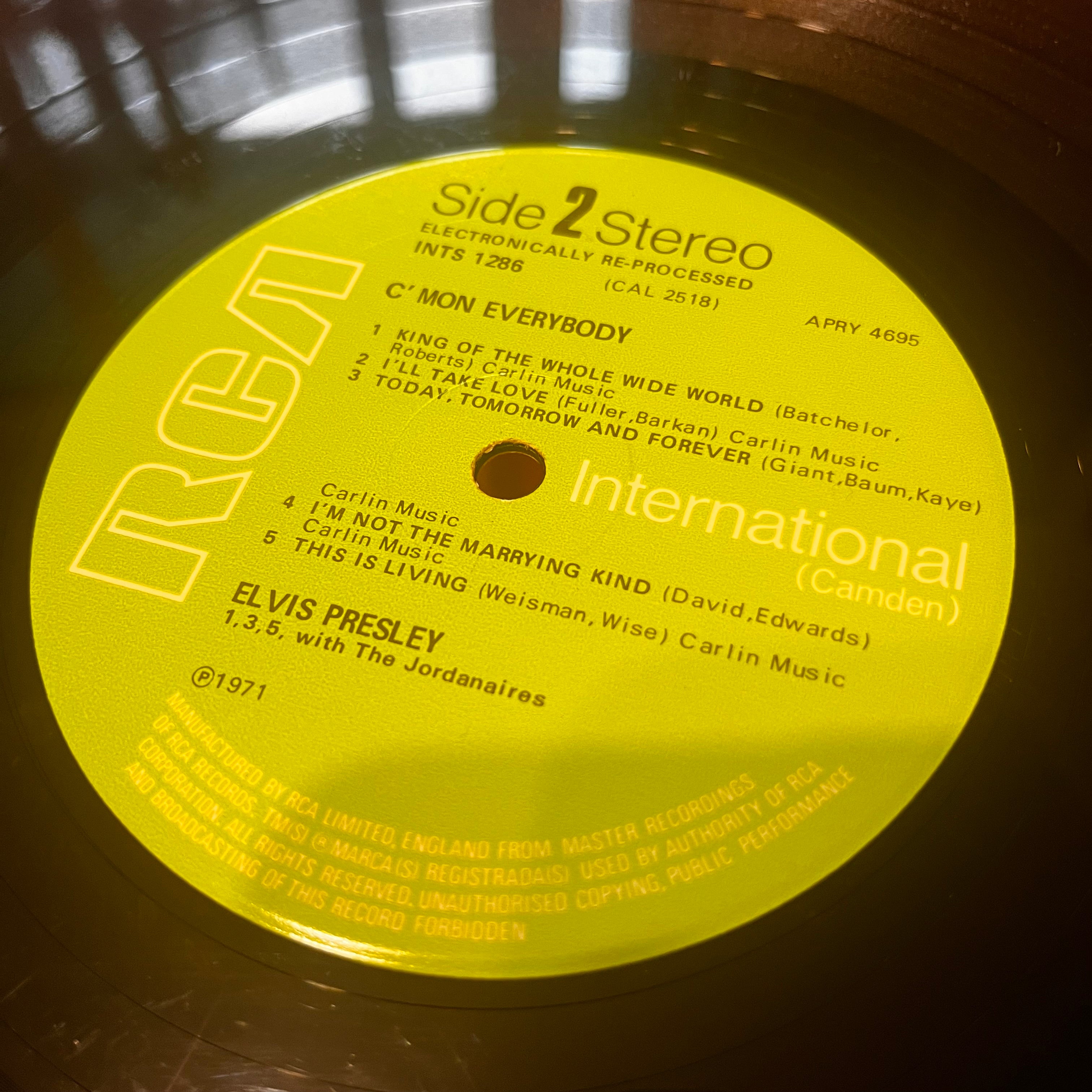 Płyta winylowa vinyl Elvis Presley C’mon Everybody 1971 RCA Limited