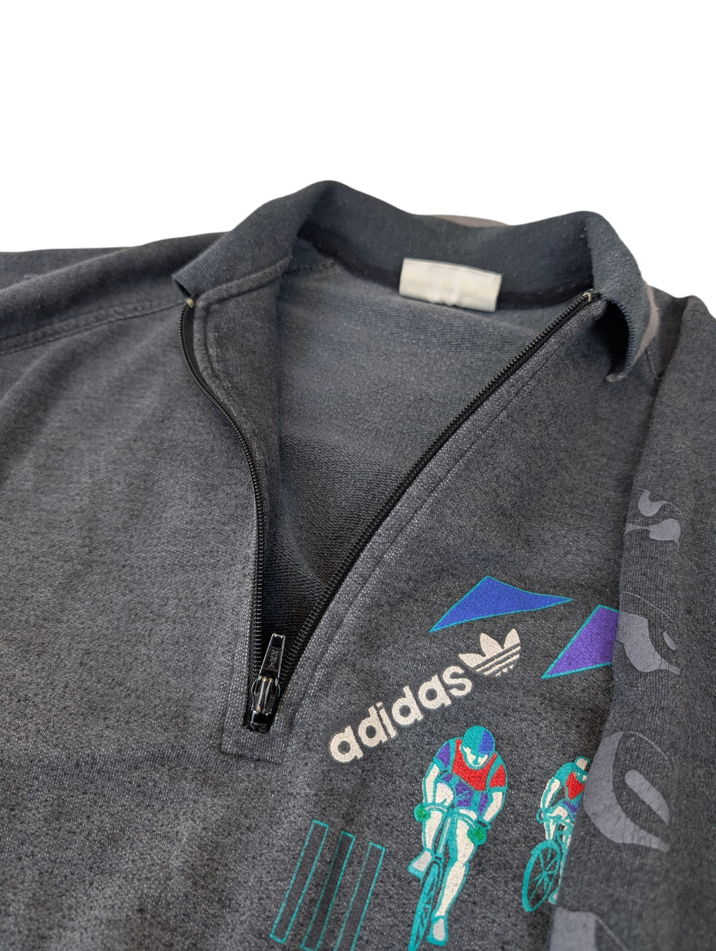Adidas 90s rare bluza z nadrukiem crewneck pullover vintage