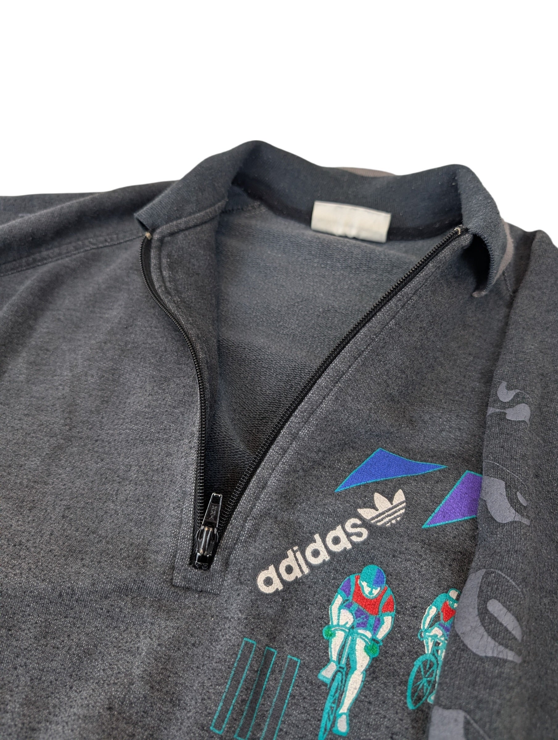 Adidas 90s rare bluza z nadrukiem crewneck pullover vintage