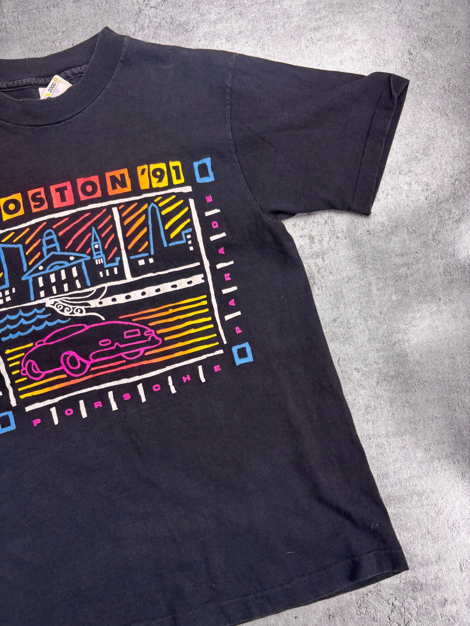 Boston 1991 36th Porsche Parade Graphic Tee Shirt Single Stitch Vintage Made in USA