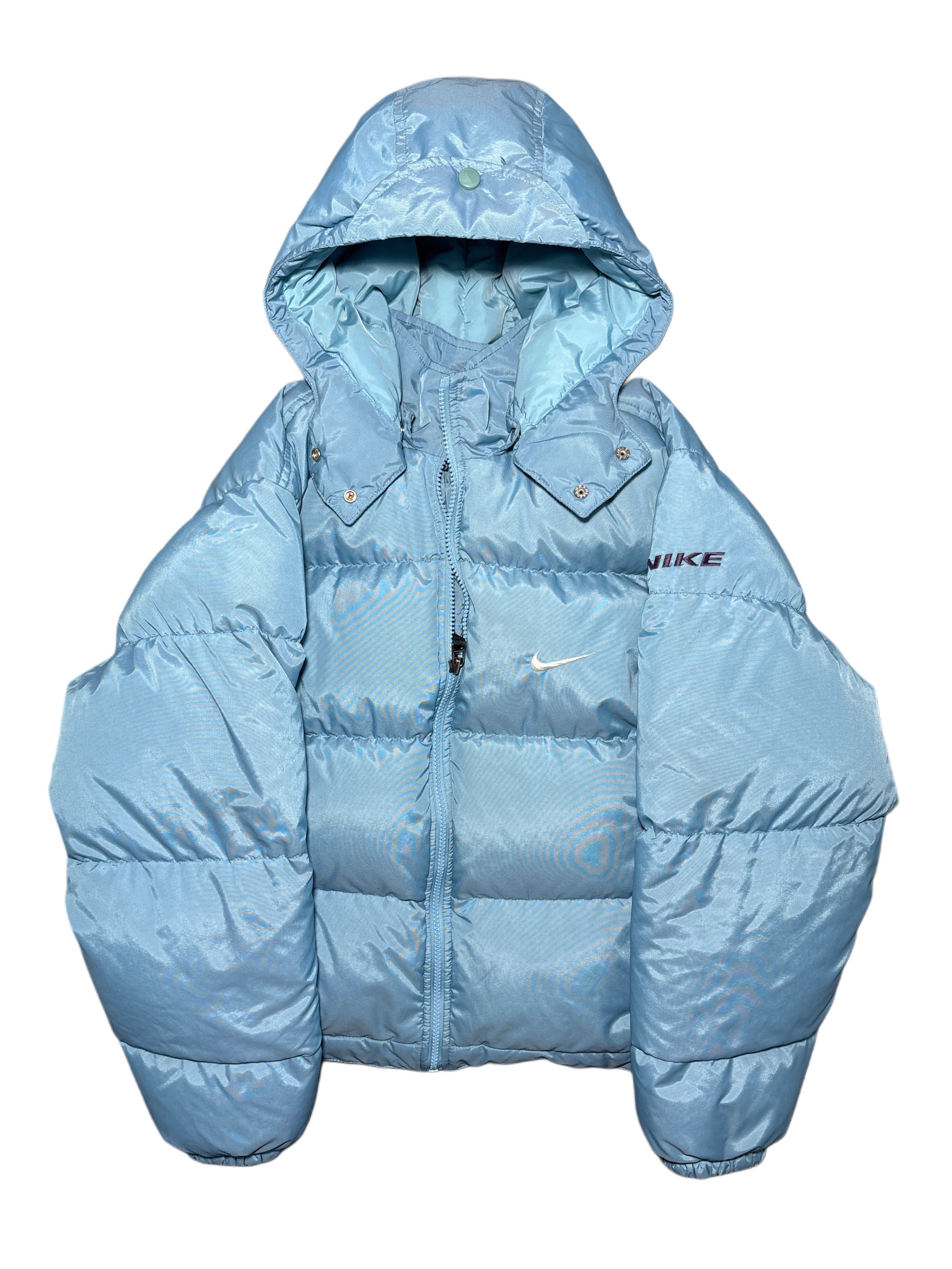 90s NIKE puffer jacket kurtka puchowa baby blue