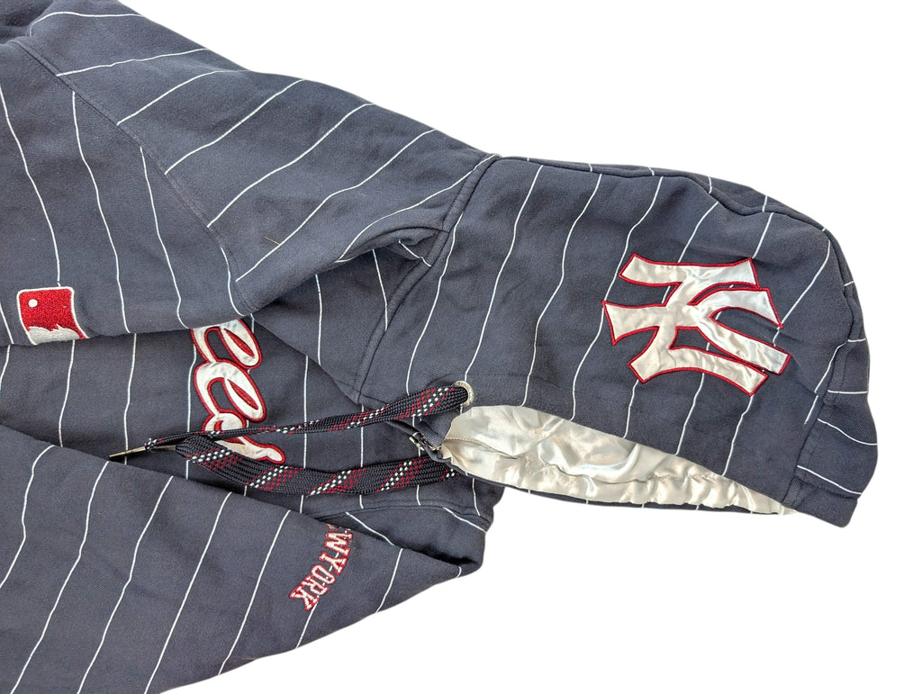 New York Yankees Y2K Zip Up hooded fleece 2000s mlb baseball