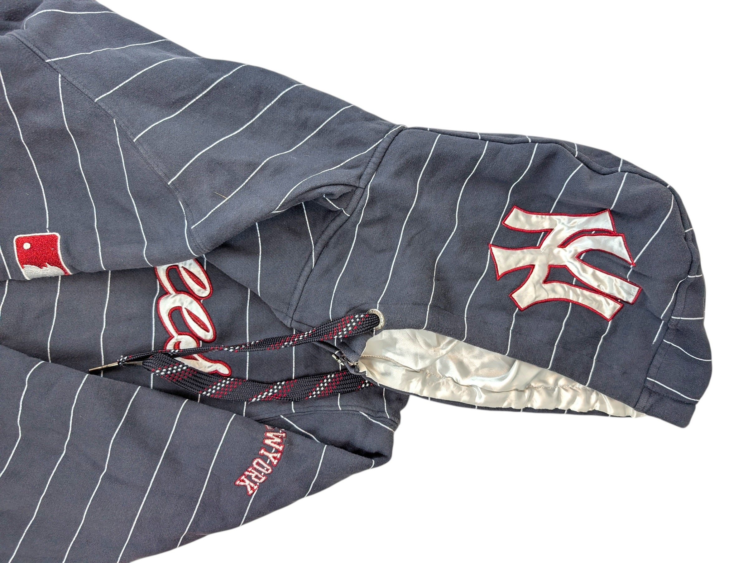 New York Yankees Y2K Zip Up hooded fleece 2000s mlb baseball