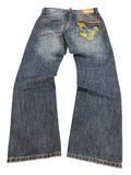 Mustang Archieve Eagle Embroidery Y2K straight fit jeans spodnie jeansowe