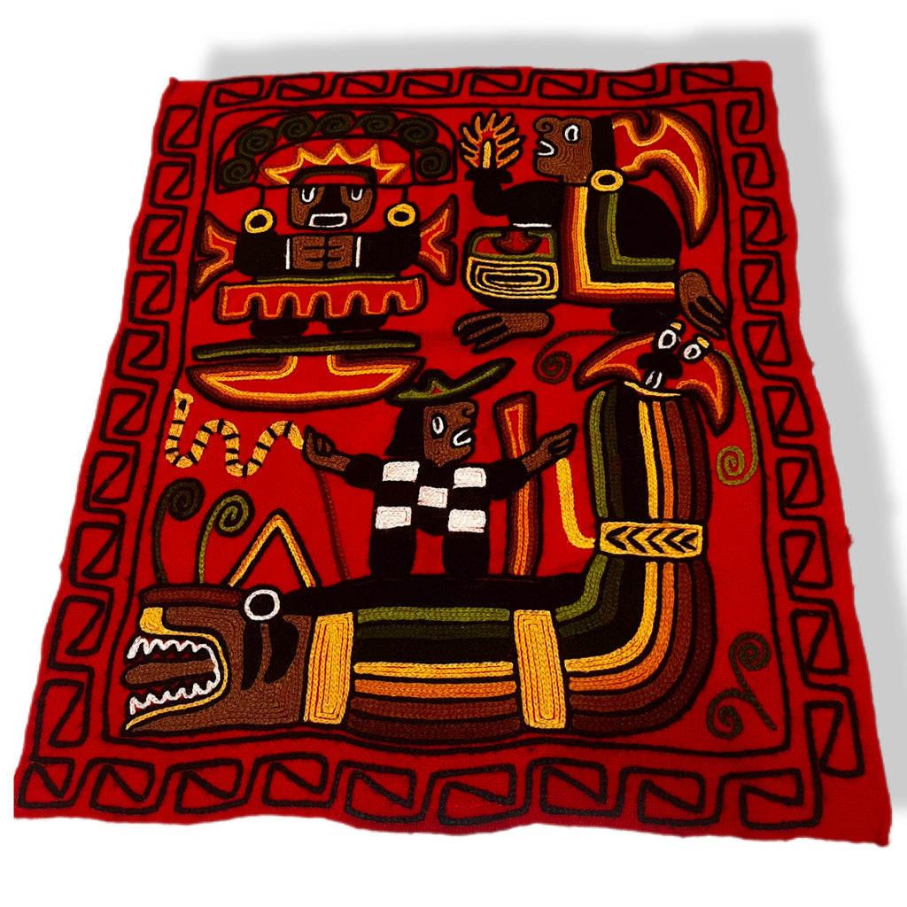 Andyjski handmade wełniany kilim/tekstylium z Peru