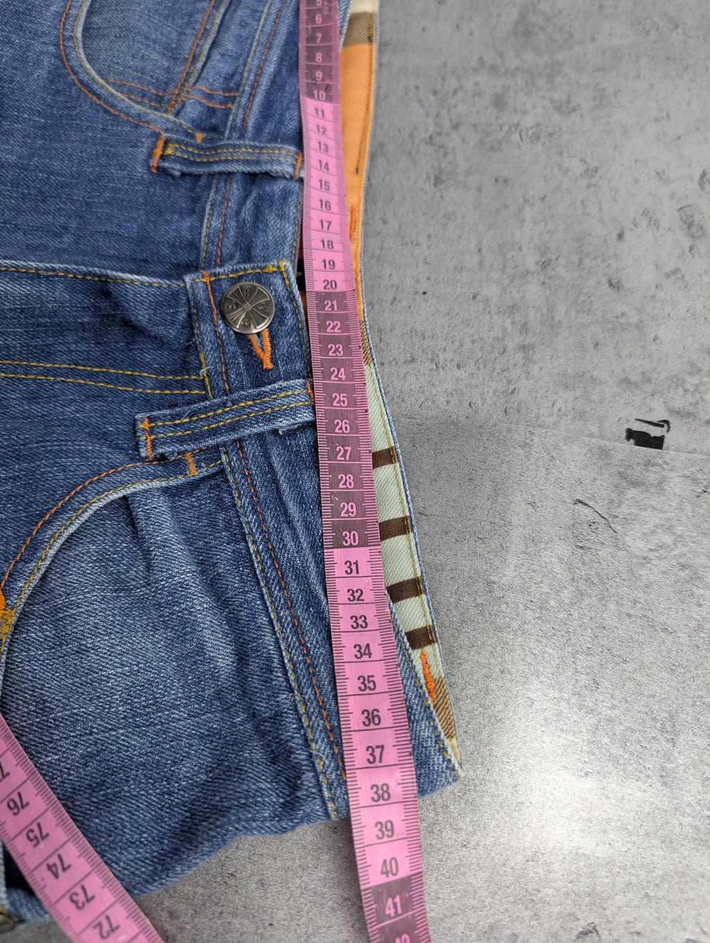 Raw Blue Dollar Sign Graphic Baggy Y2K Vintage Jeans Loose Fit HipHop RARE