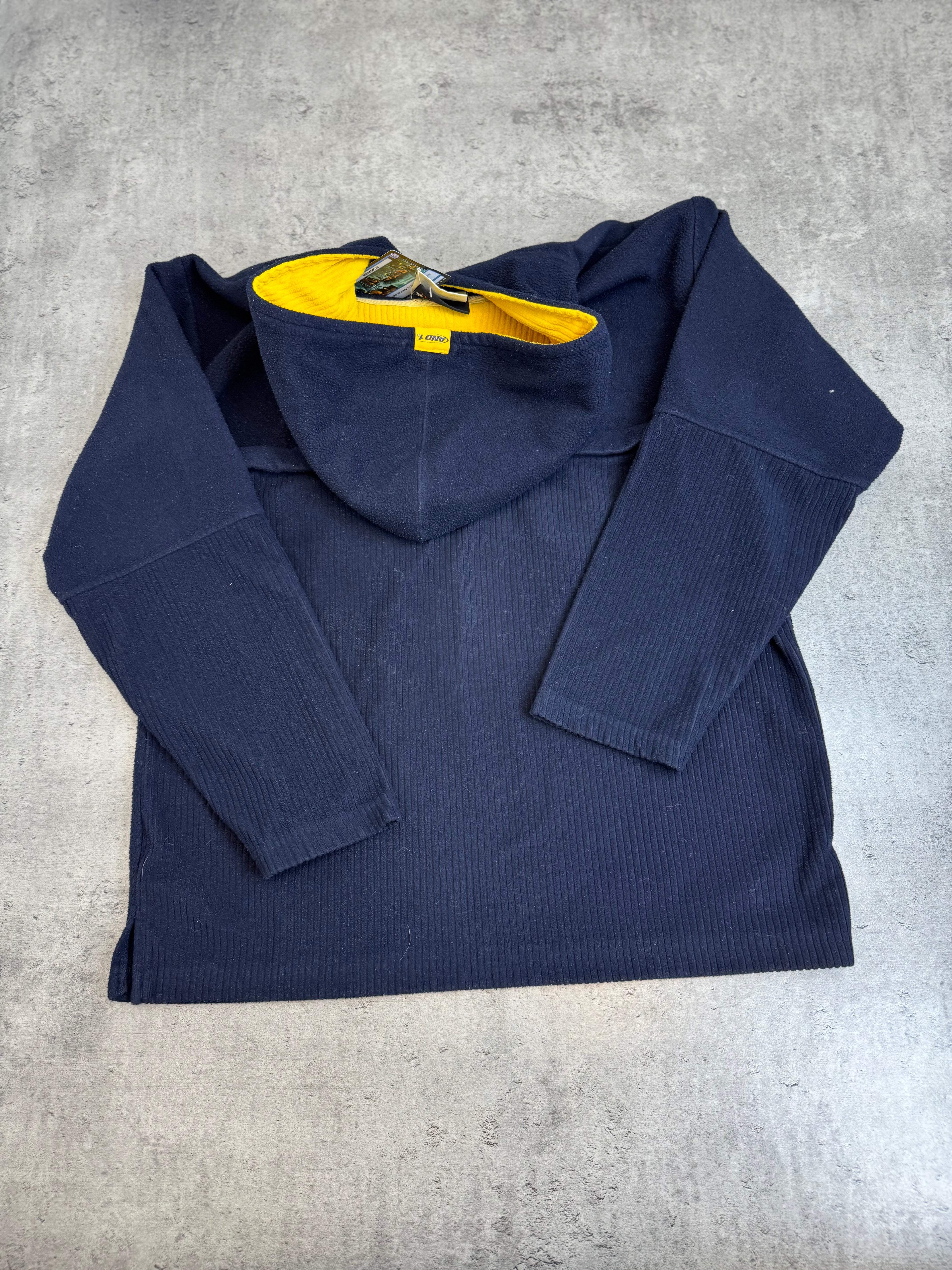 And1 and one y2k bluza sherpa z kapturem vintage 2000s koszykarska