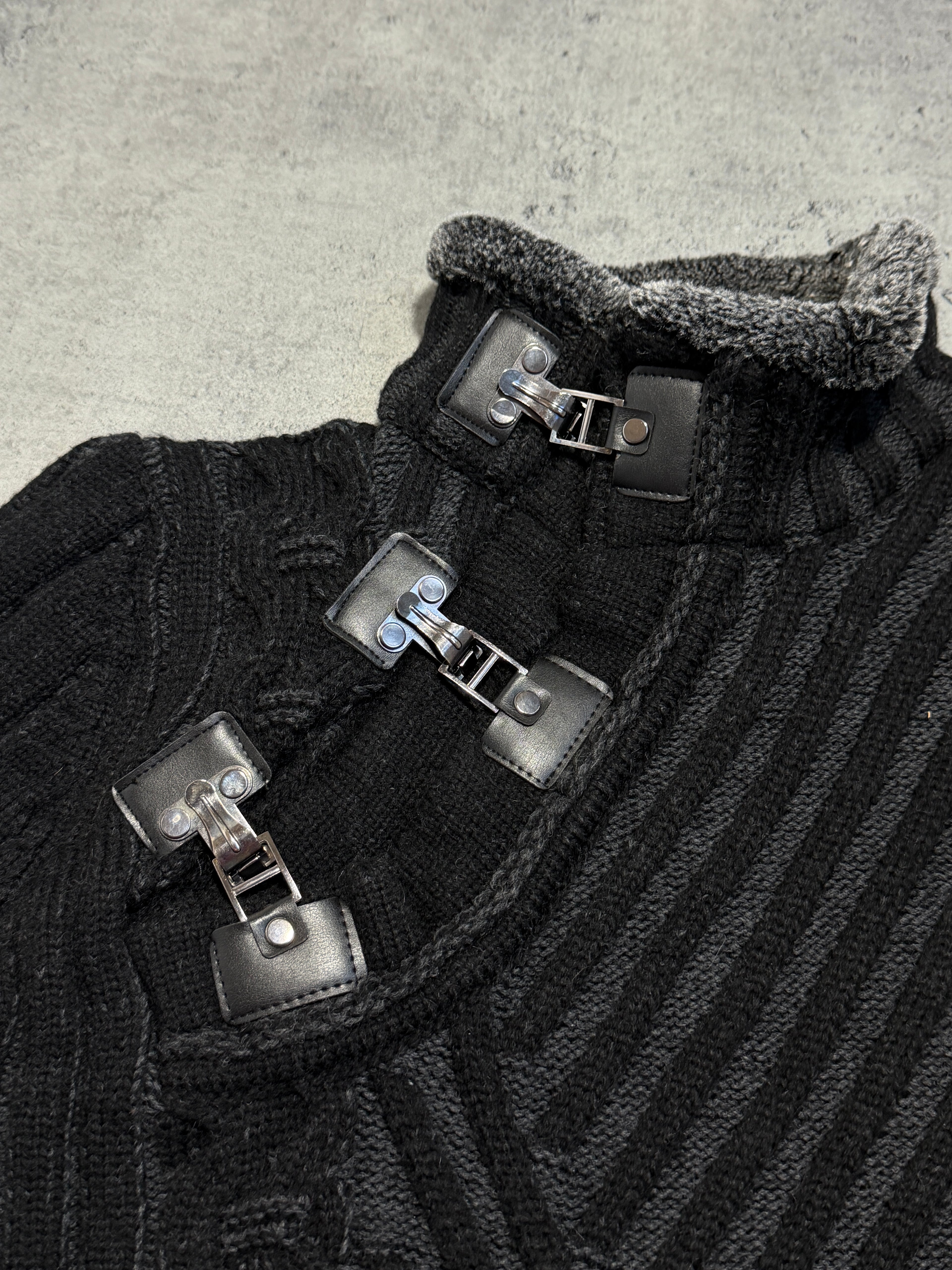 2000s Knit washed avantgarde sweter vintage unique