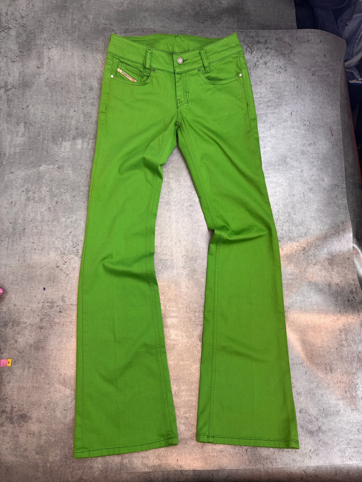 Diesel Vintage Flared Green Jeans Bootcut RARE Color Y2K