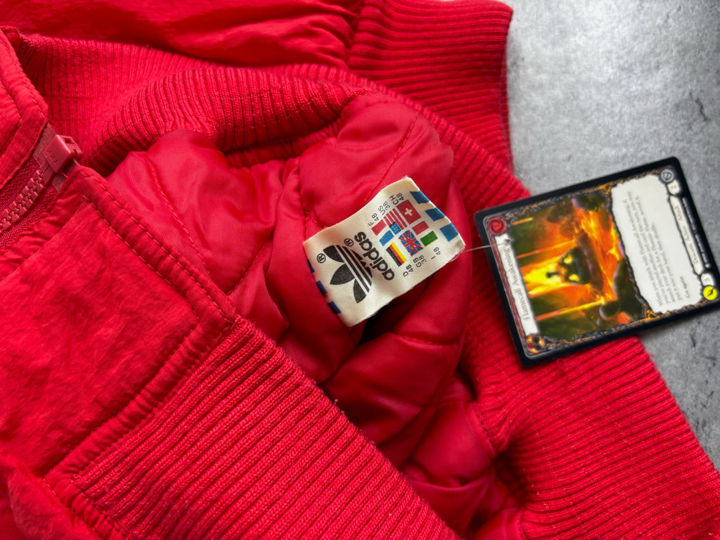 Adidas 80s Quilted Vintage Jacket All Red