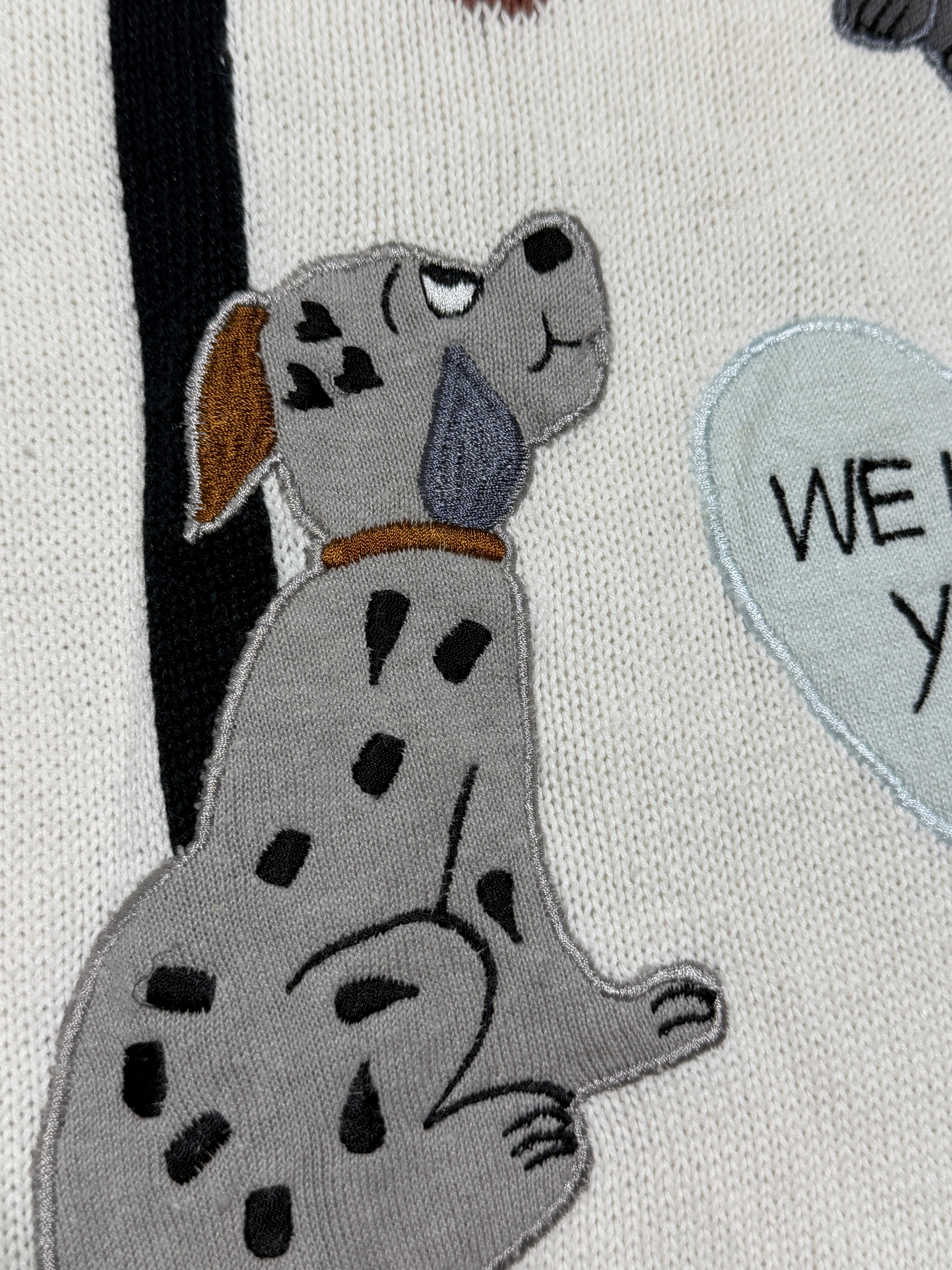 2000s Knit Dogs pieski cute sweter