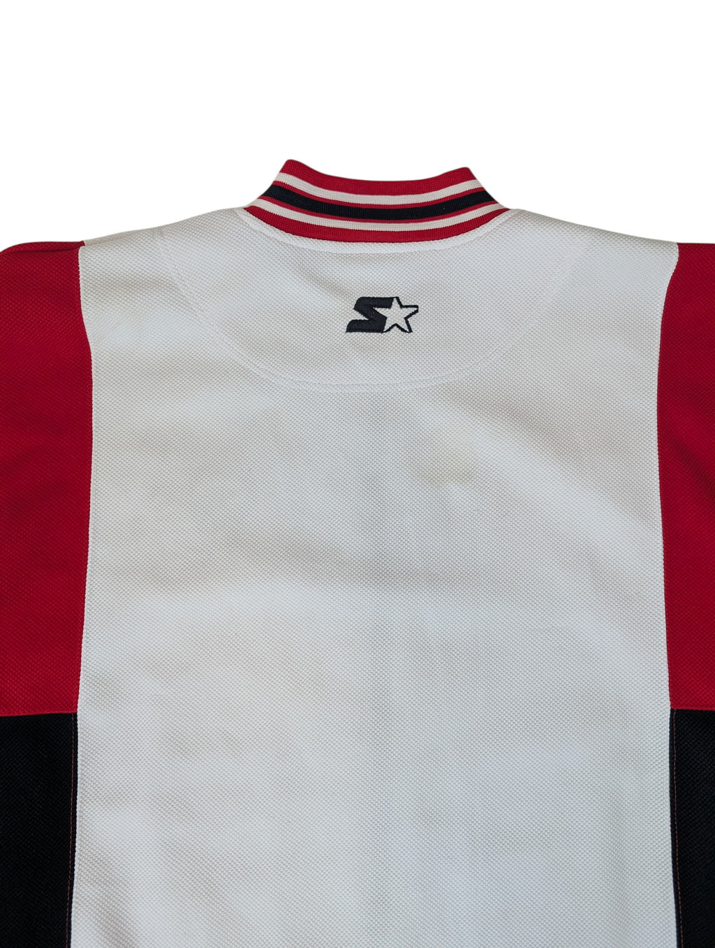 Vintage 90s Chicago Bulls Rare Michael Jordan Warm Up Starter Zip Up Shirt Sweatshirt Shooting Jersey NBA