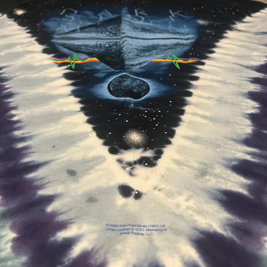 Liquid Blue Pink Floyd Dark Side Of The Moon Early 2000s t-shirt Tie Dye Psychedelic Koszulka