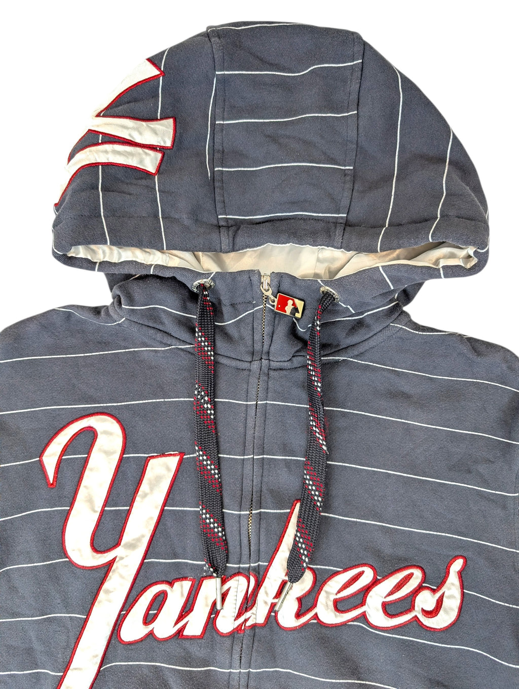 New York Yankees Y2K Zip Up hooded fleece 2000s mlb baseball