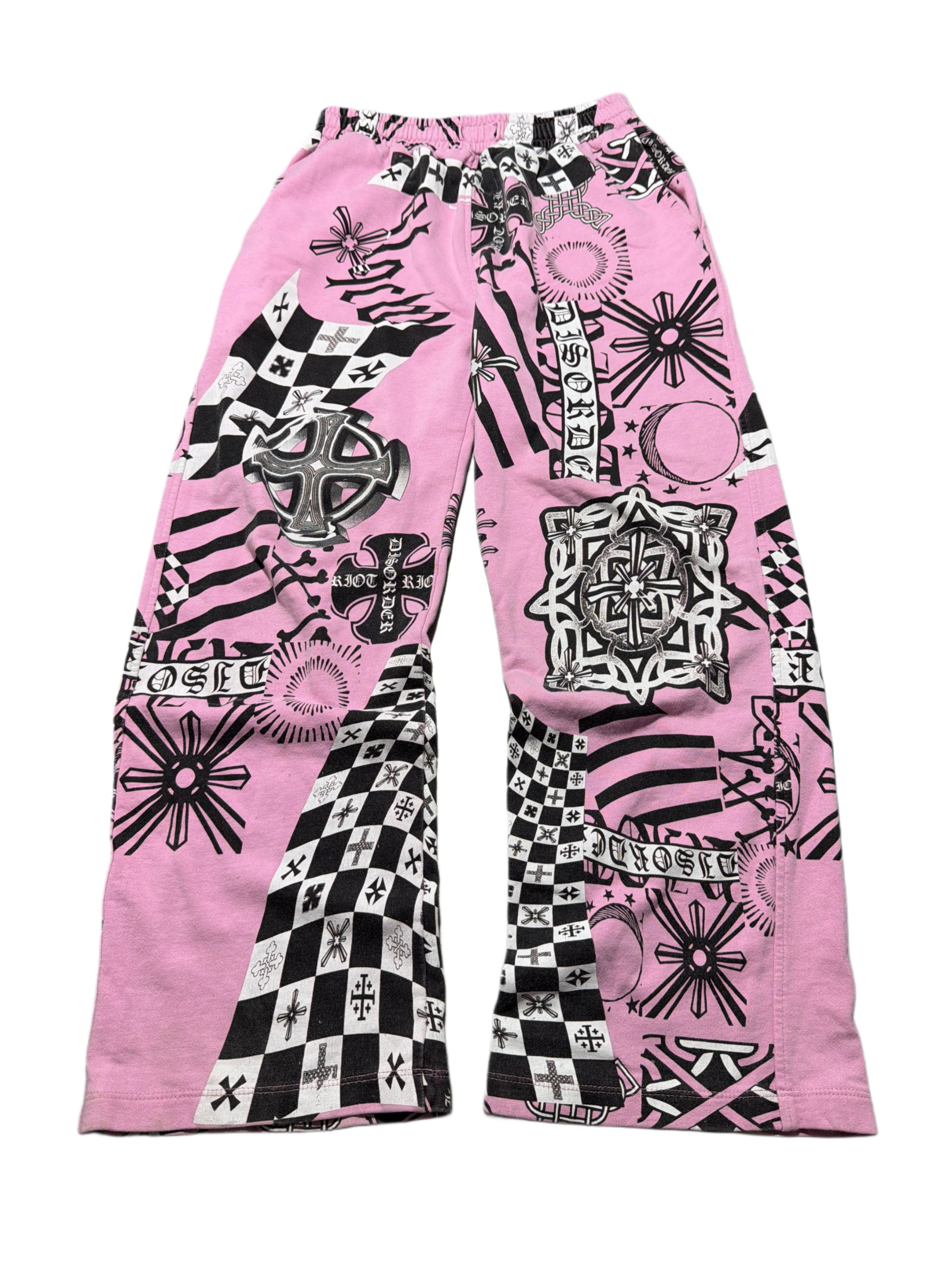 2000s Jaded London sweatpants pants y2k print emo goth swag baggy spodnie dresowe