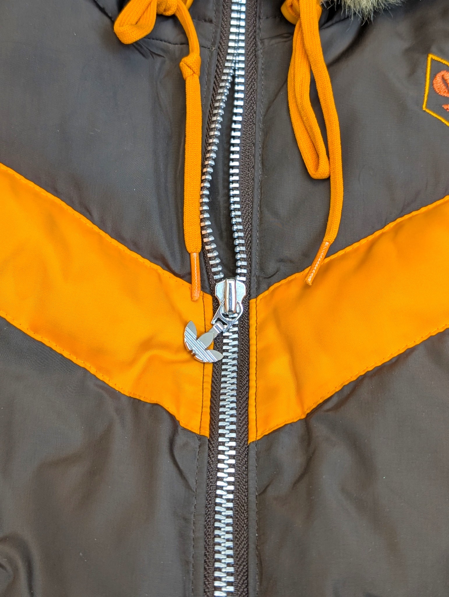 2006 Adidas Puffer Kurtka Puchowa z futerkiem na kapturze y2k