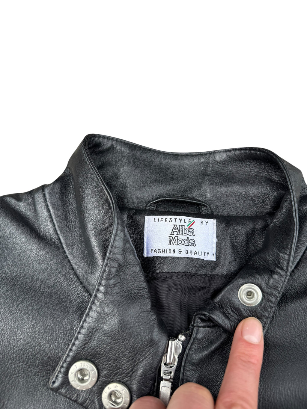 Kurtka skórzana skóra naturalna vintage wyścigowa Alba moda bomberka damska dopasowana