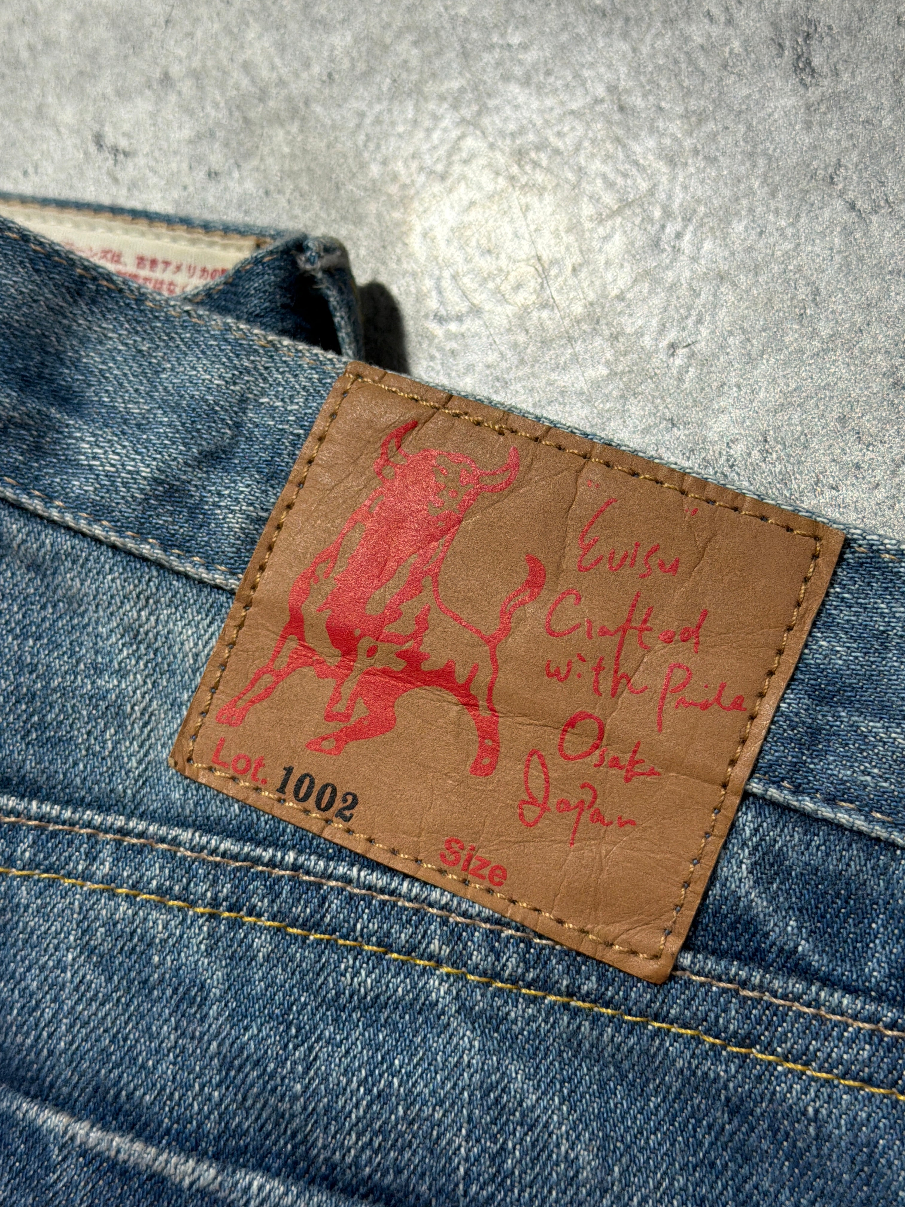 2000s Evisu flare flared jeans washed japan swag rare