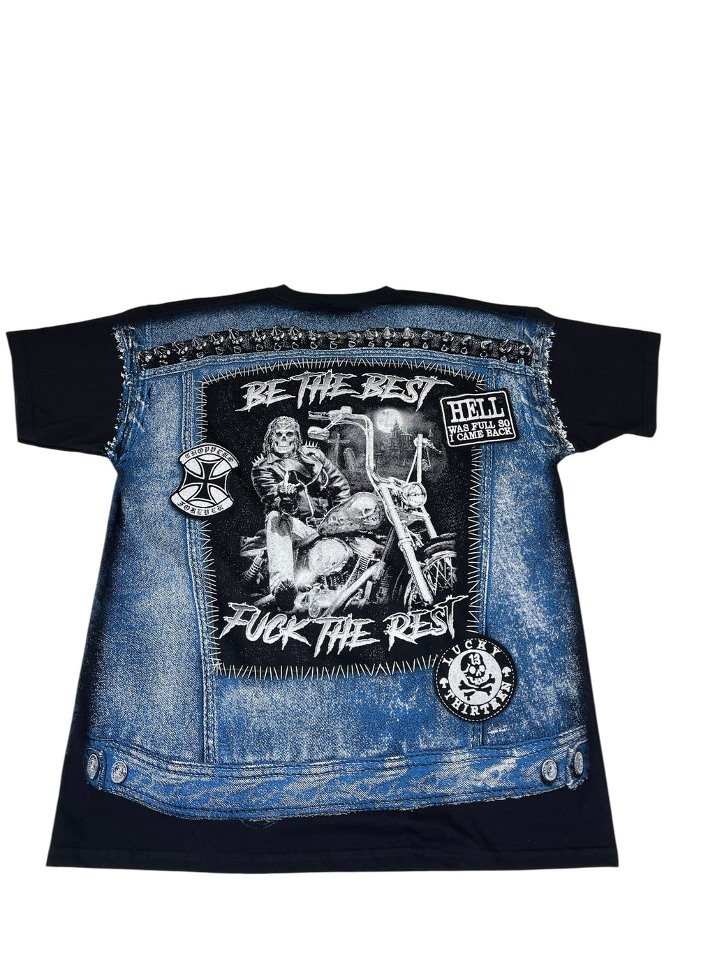 Biker Harley Davidson grunge punk skull vintage koszulka z grafiką nadrukiem