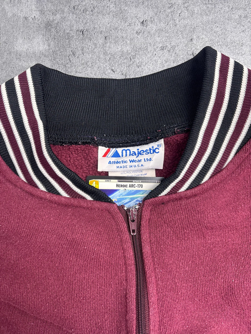 Rare 90s Made in USA Colorado Avalanche NHL Hockey 1/4 Zip Up Sweatshirt