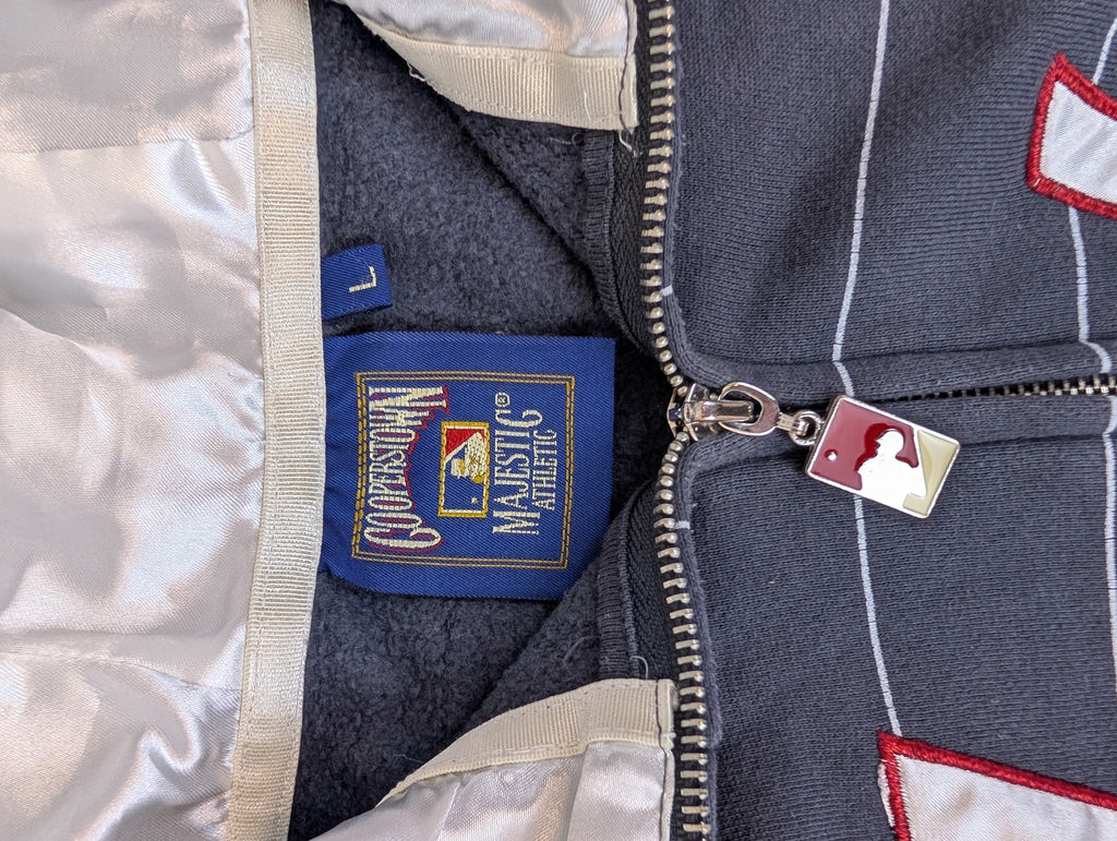 New York Yankees Y2K Zip Up hooded fleece 2000s mlb baseball