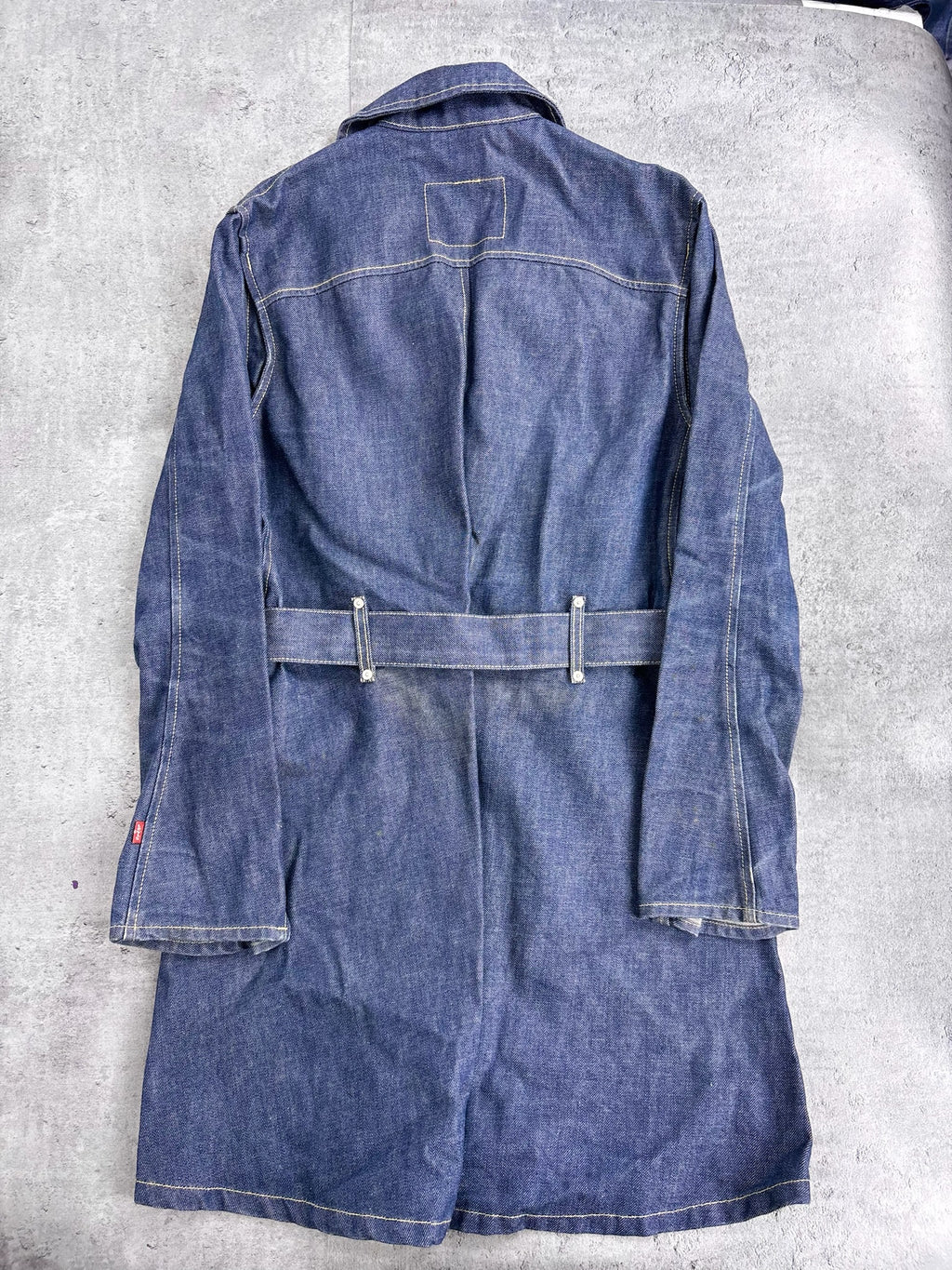 Ultra Rare Levi’s Engineered Denim Jean Trench Coach Płaszcz Jeansowy Vintage 2002 y2k