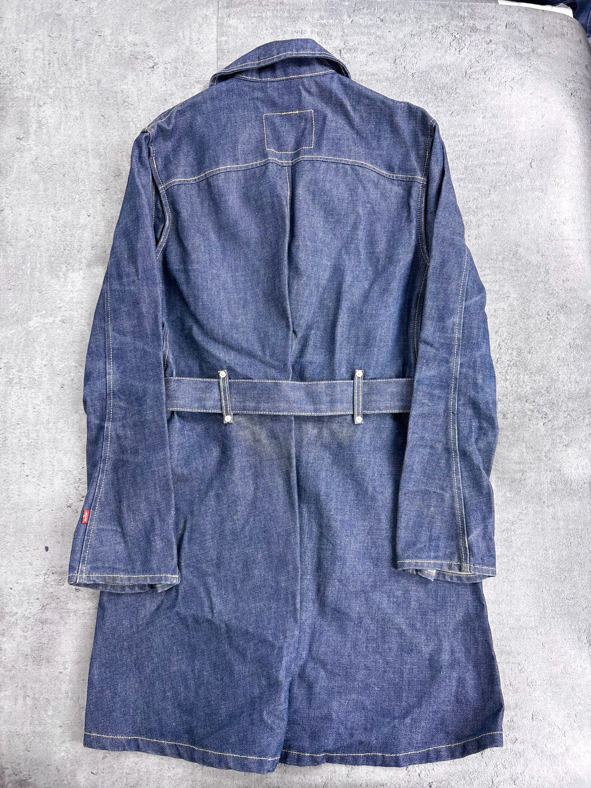 Ultra Rare Levi’s Engineered Denim Jean Trench Coach Płaszcz Jeansowy Vintage 2002 y2k