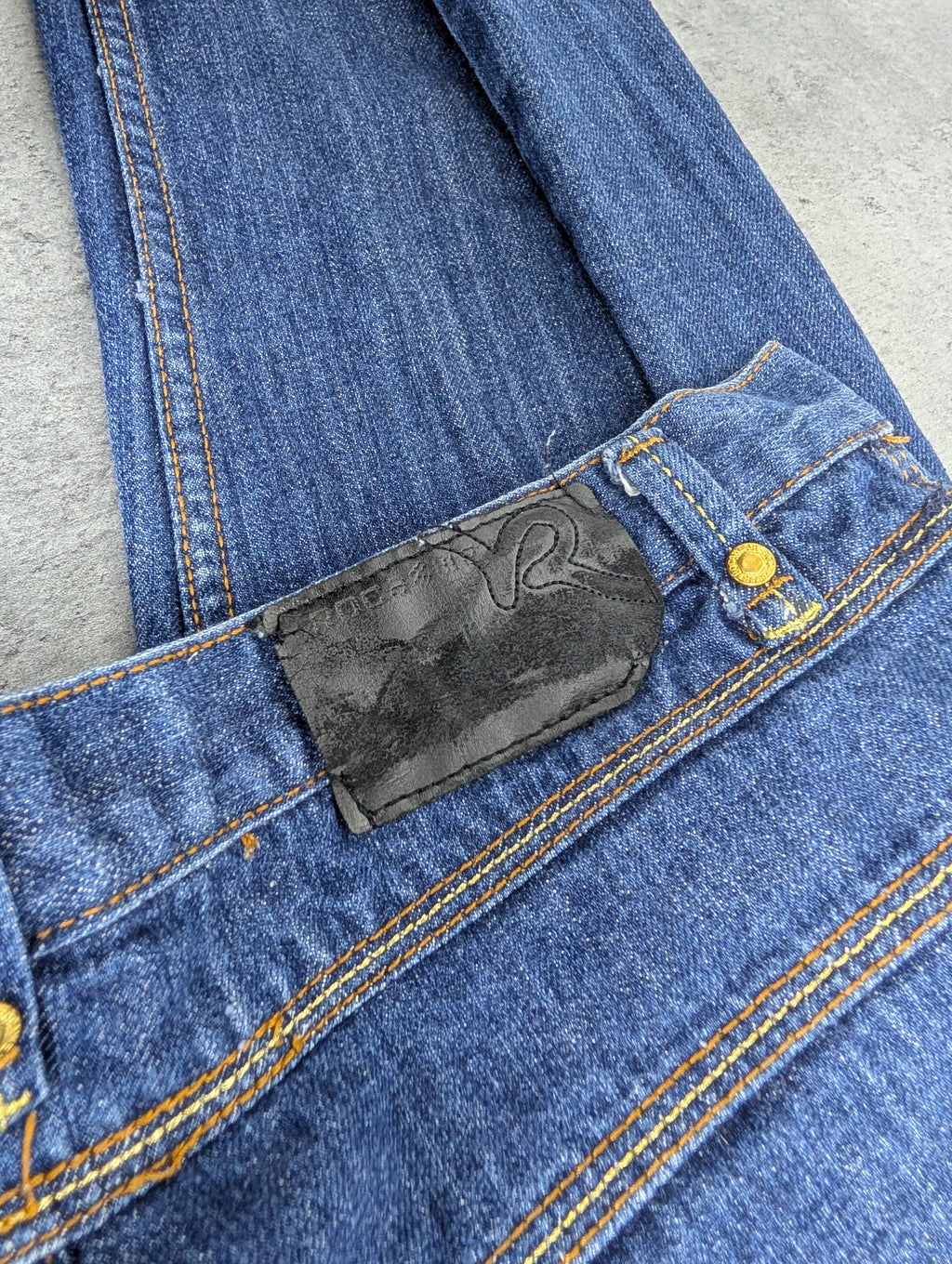 Rocawear Skull Embroidery Baggy Jeans Spodnie Jeansowe Y2K Vintage 2000s