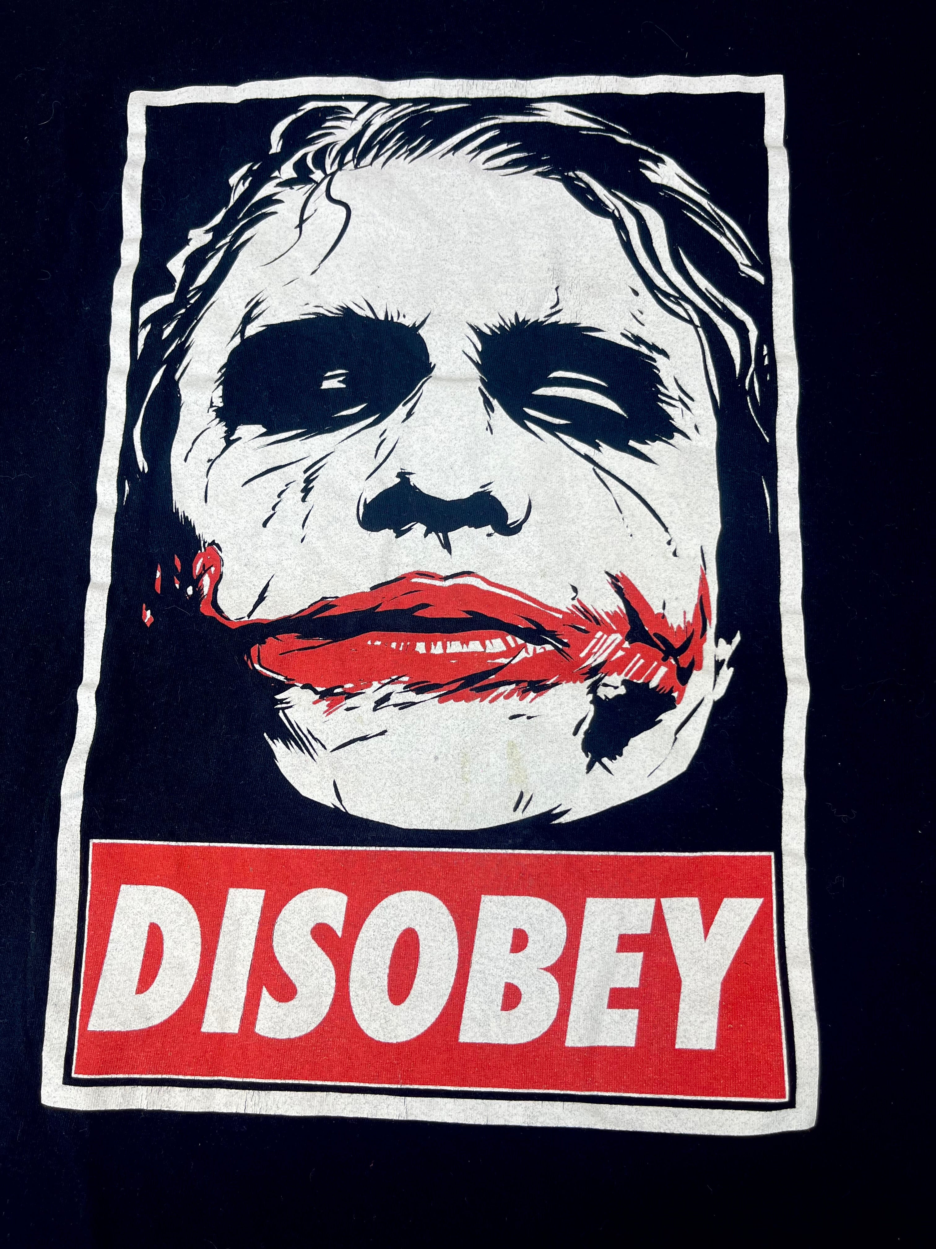 T-shirt Joker Disobey Heath Ledger DC movies Batman koszulka Big Print